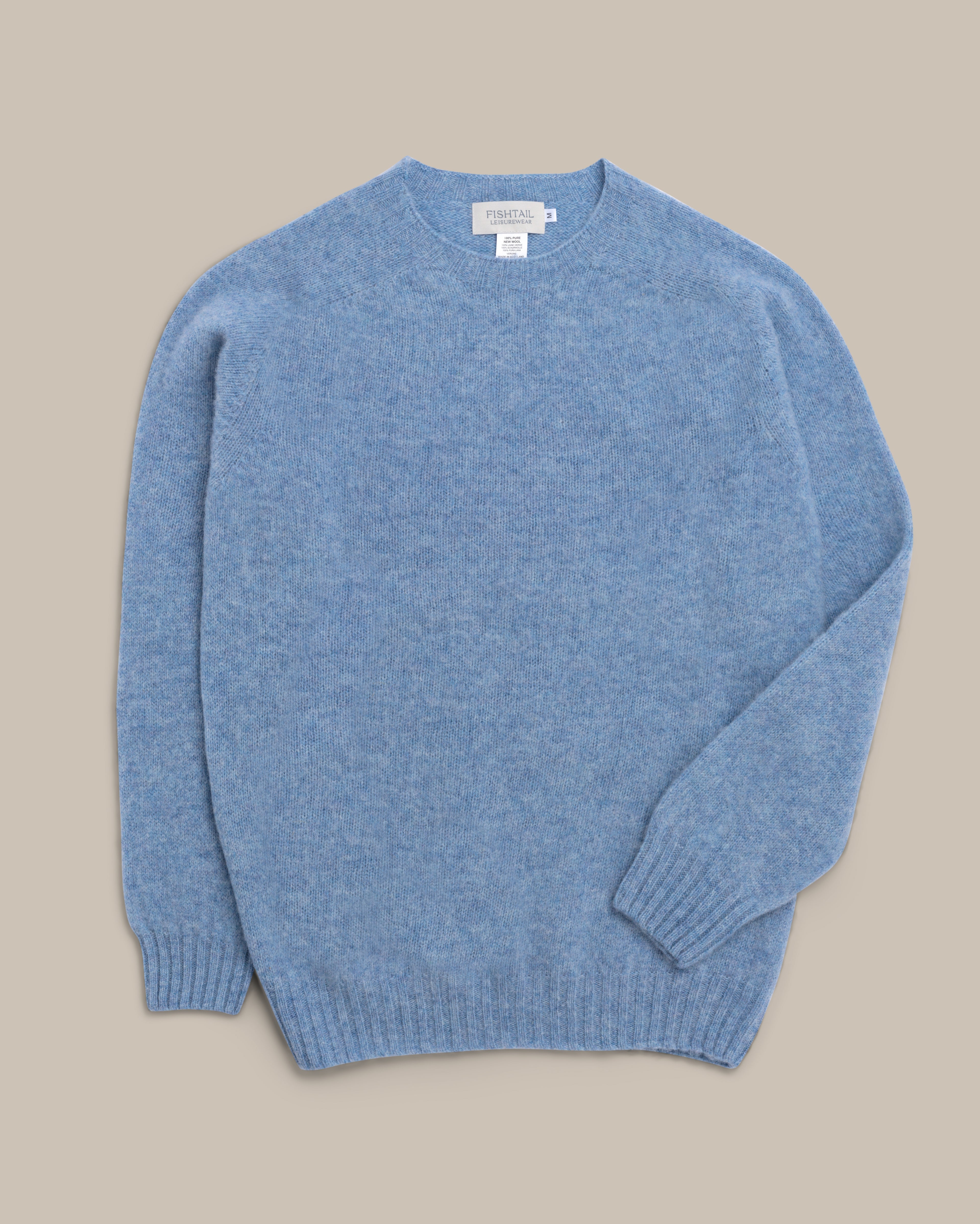 Fishtail Shaggy Jumper - Sky