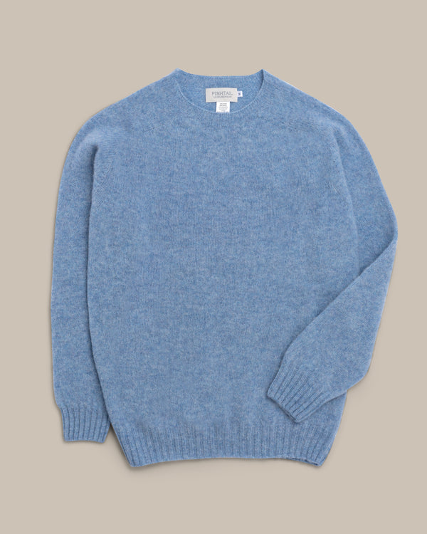 Fishtail Shaggy Jumper - Sky