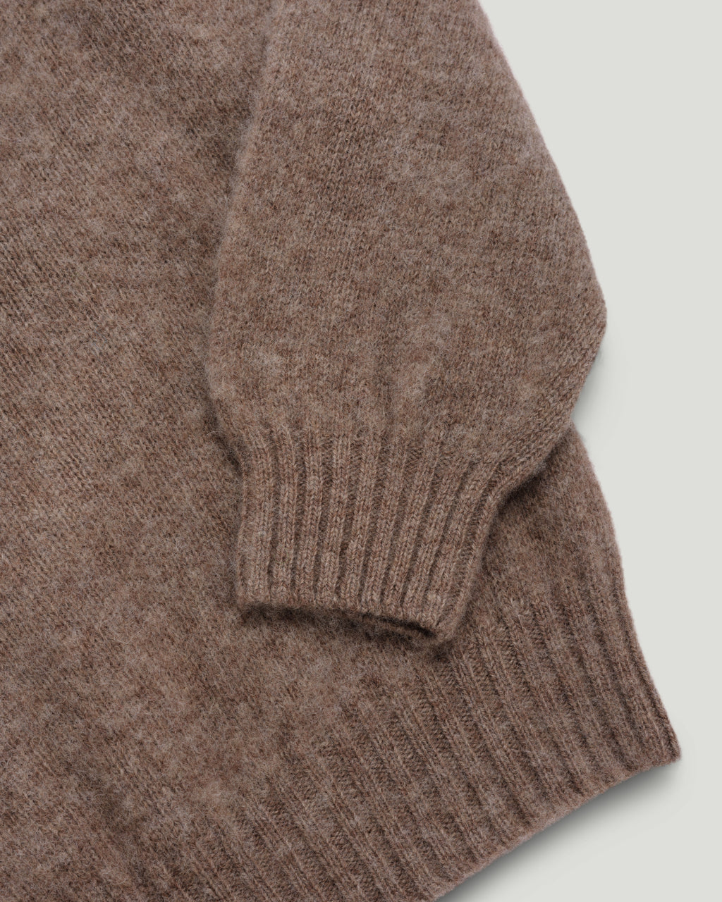 Fishtail Shaggy Jumper - Cappuccino