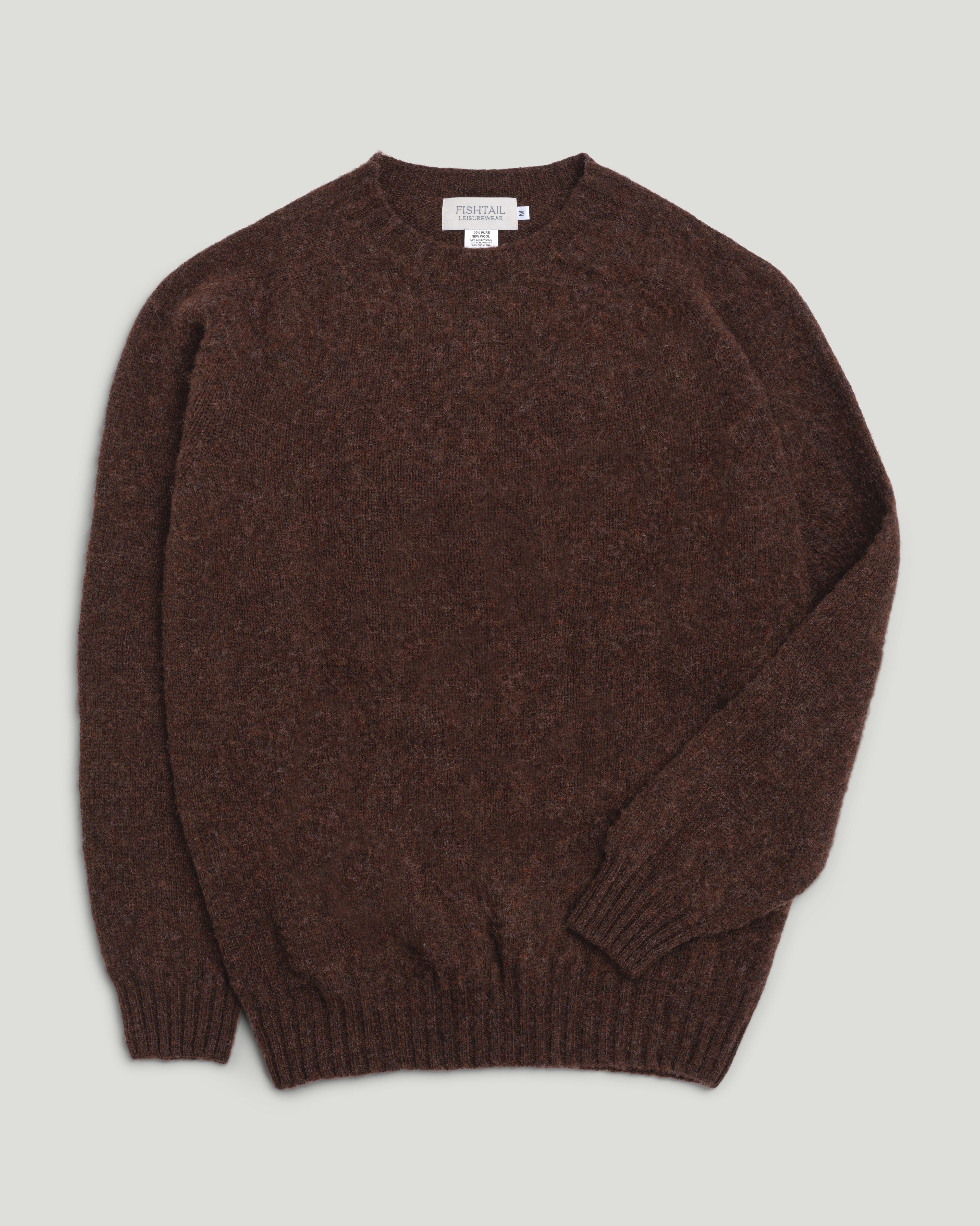 Fishtail Shaggy Jumper - Coffee
