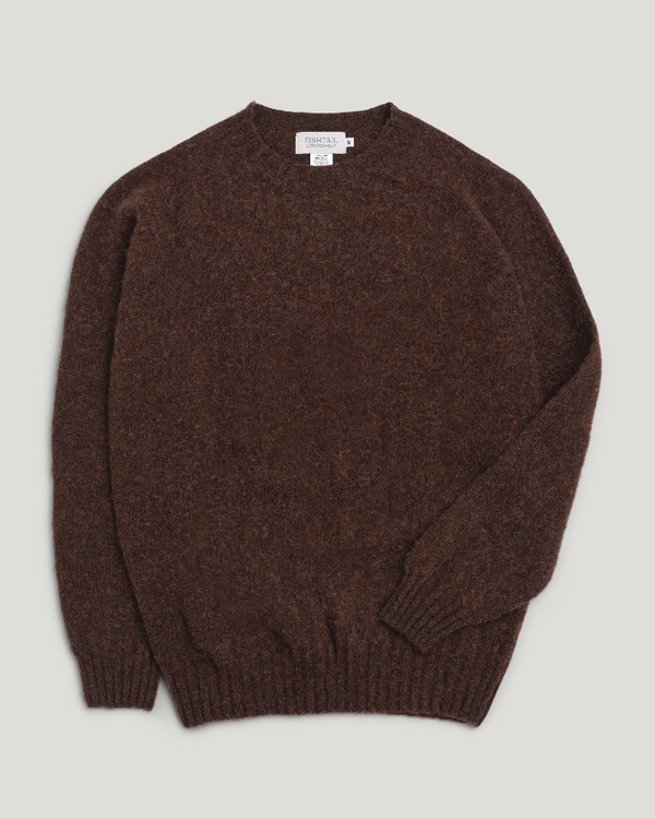 Fishtail Shaggy Jumper - Coffee