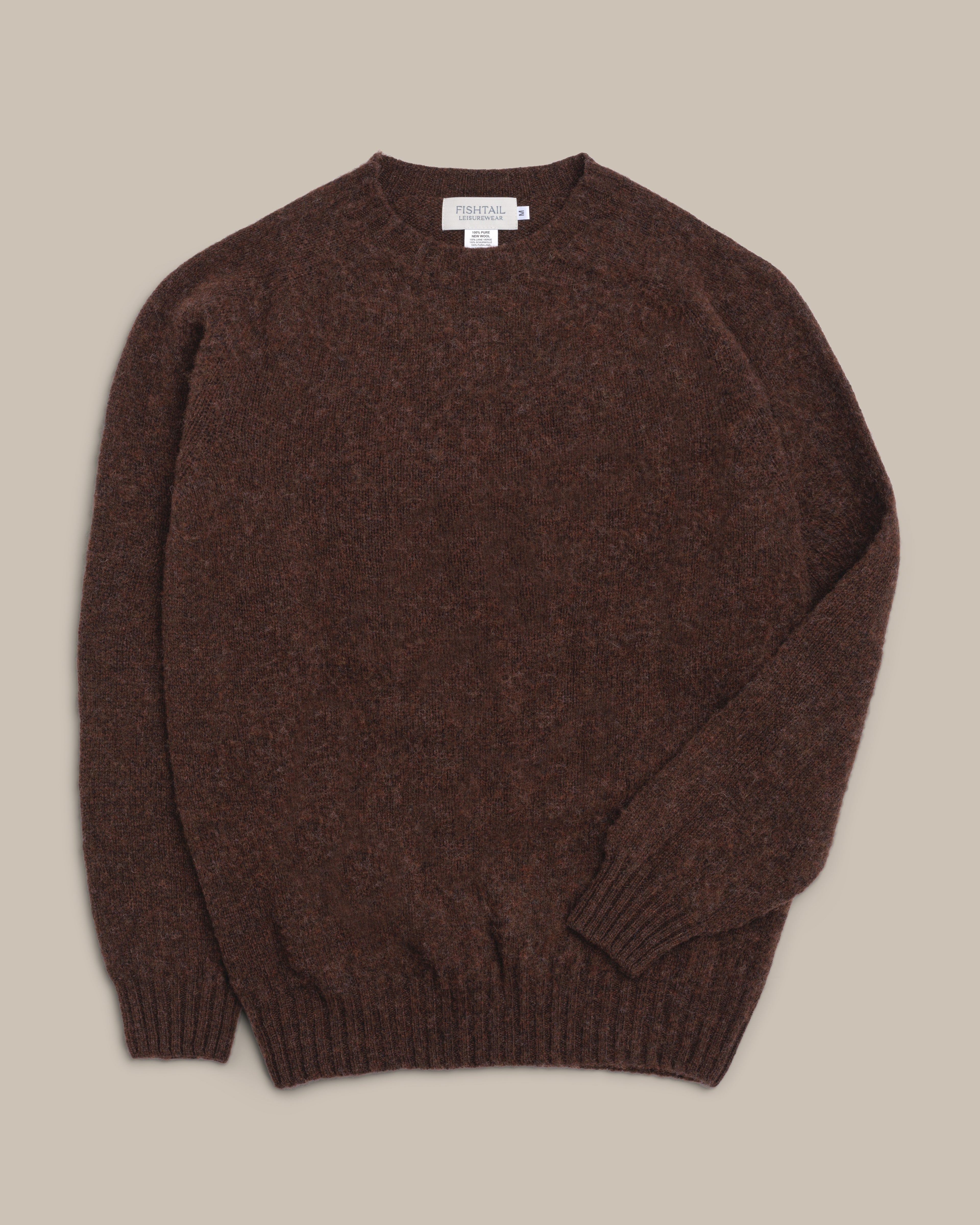 Fishtail Shaggy Jumper - Coffee