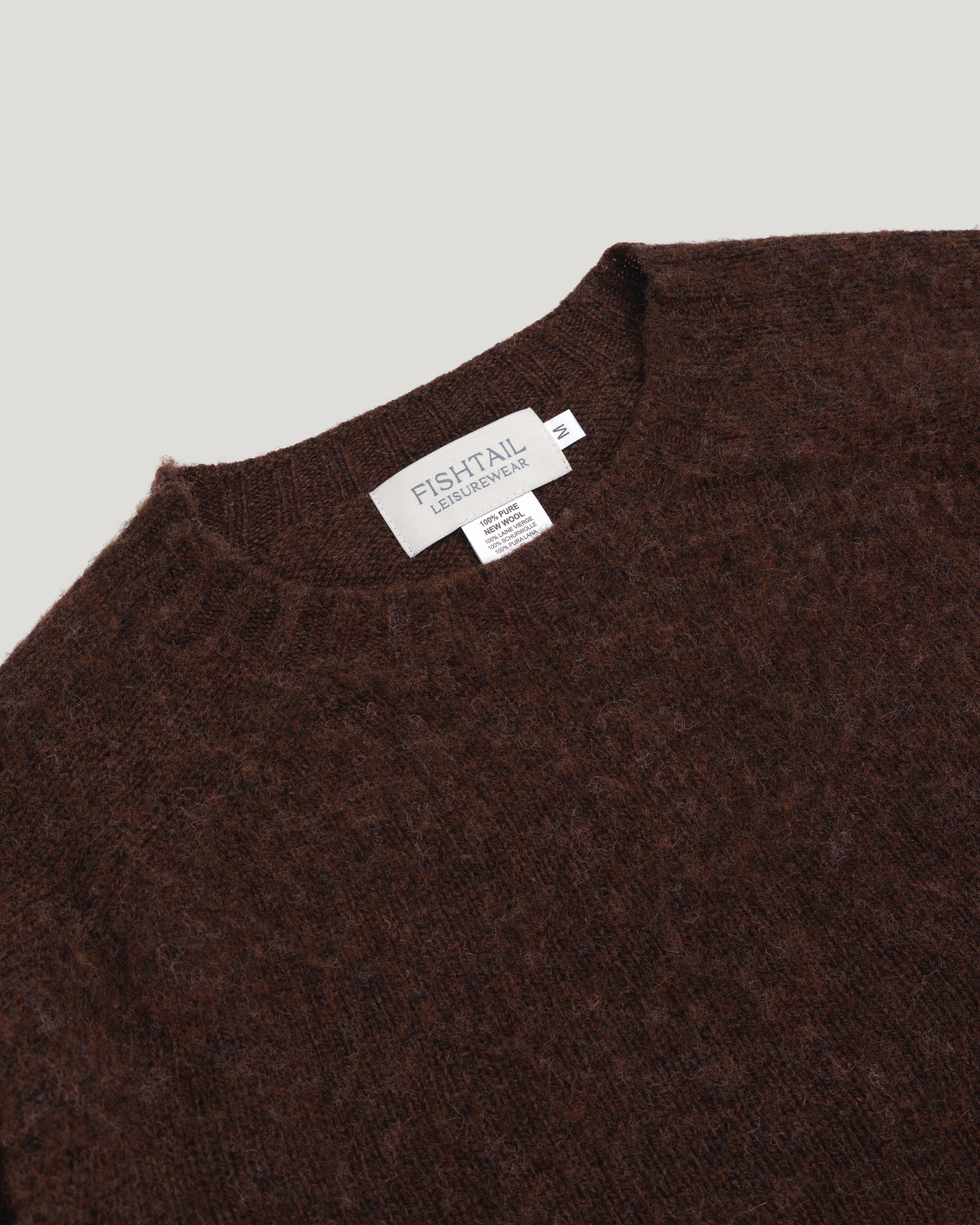 Fishtail Shaggy Jumper - Coffee
