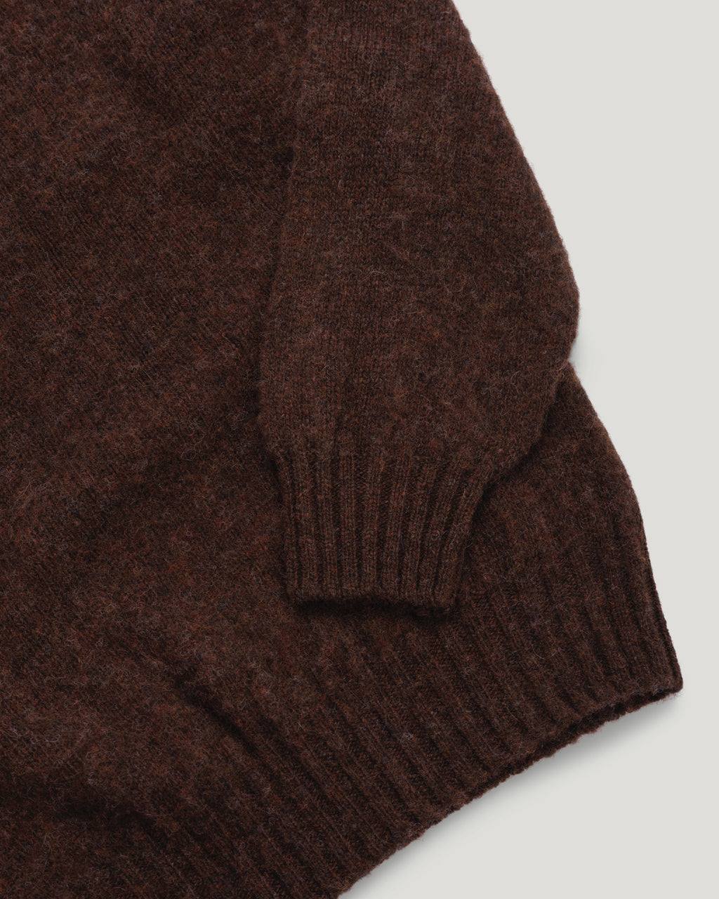 Fishtail Shaggy Jumper - Coffee