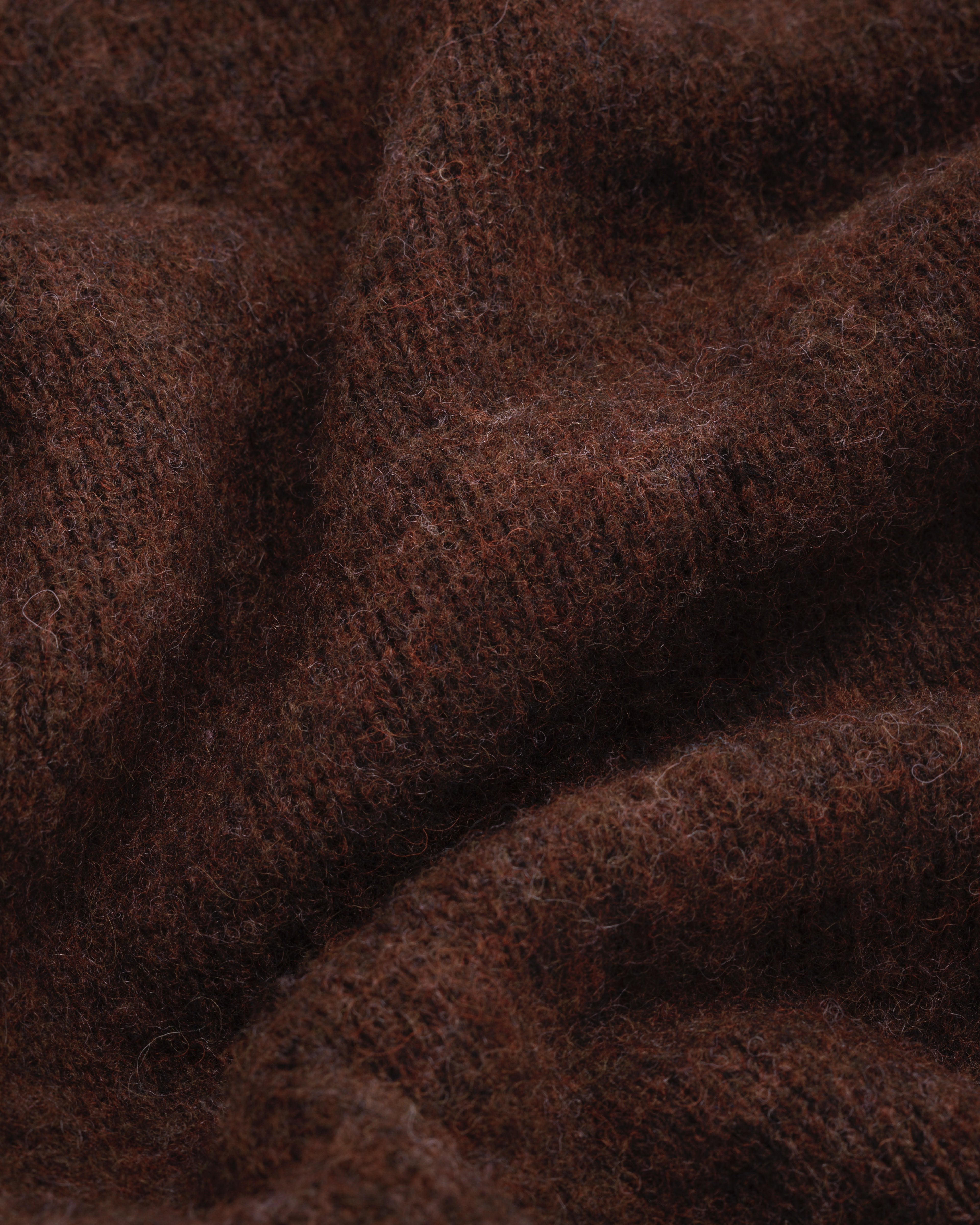 Fishtail Shaggy Jumper - Coffee