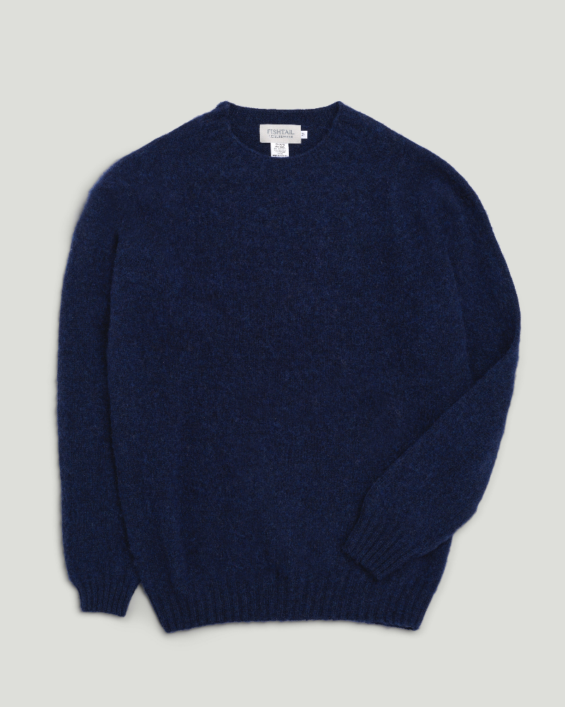Fishtail Shaggy Jumper - Midnight Blue