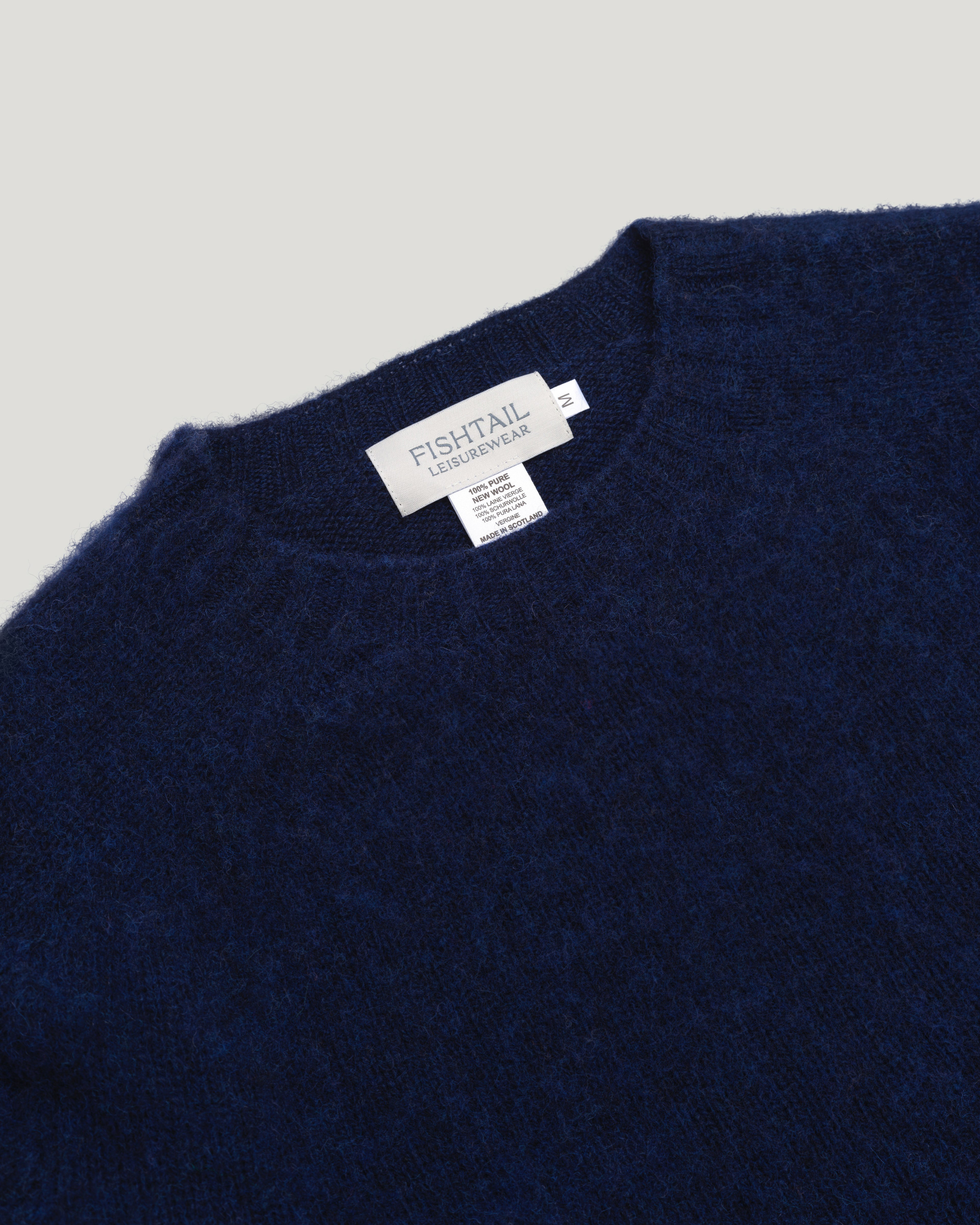 Fishtail Shaggy Jumper - Midnight Blue