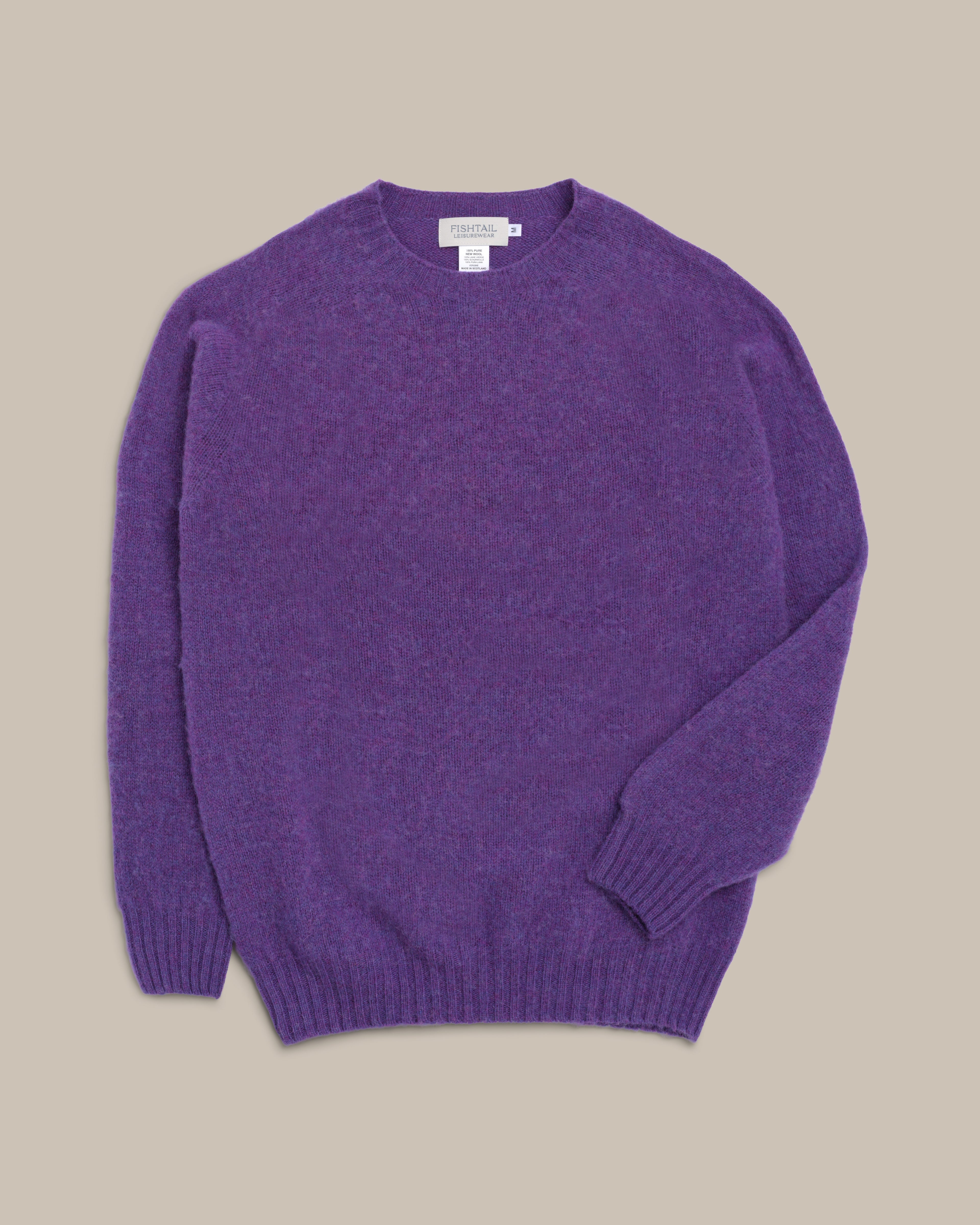 Fishtail Shaggy Jumper - Purple