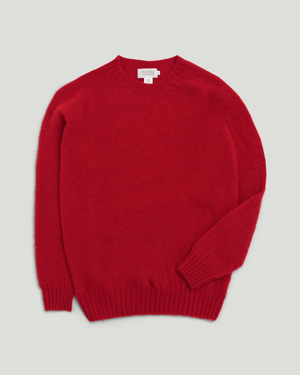 Fishtail Shaggy Jumper - Red