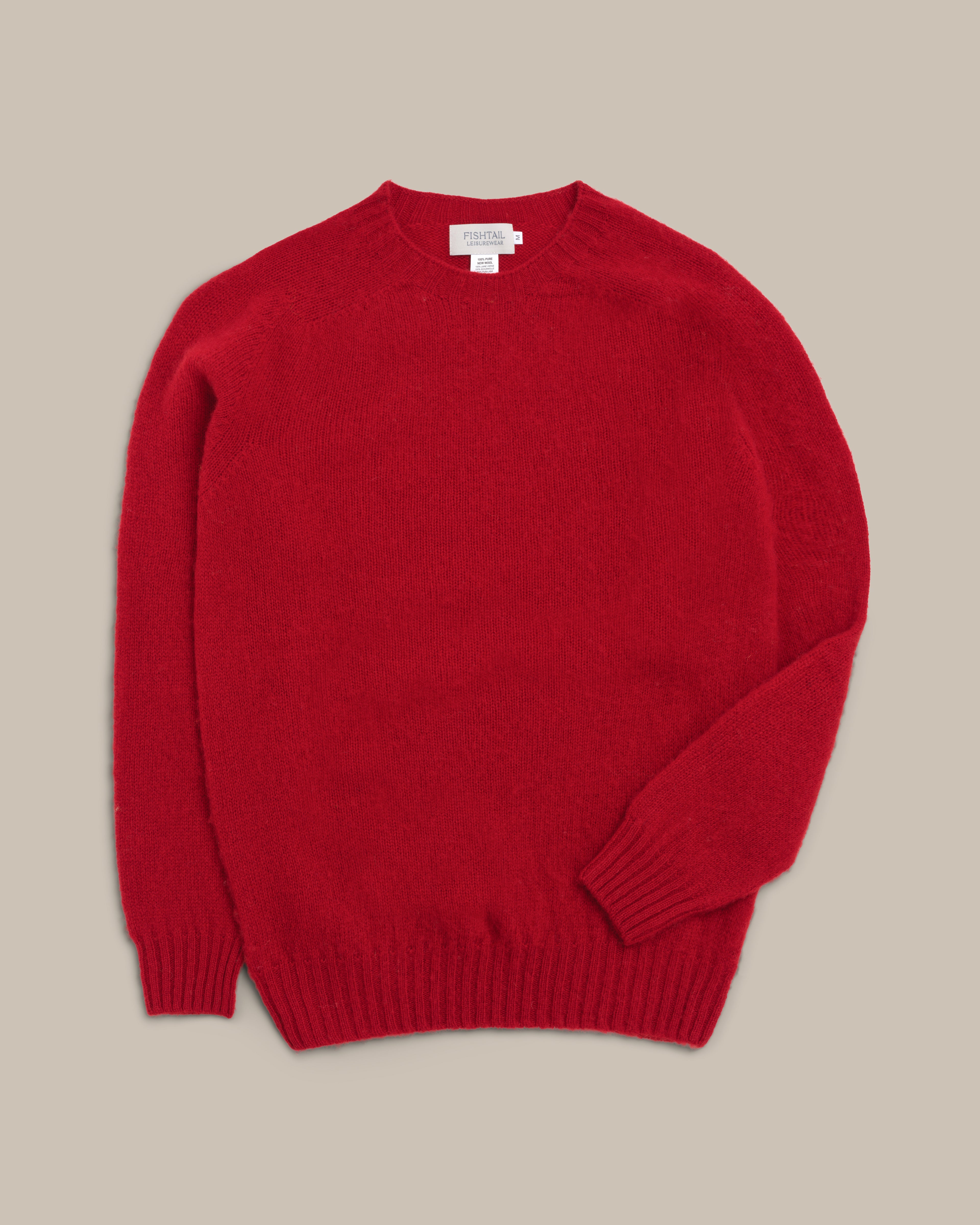 Fishtail Shaggy Jumper - Red