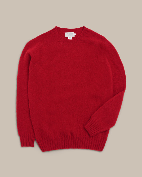 Fishtail Shaggy Jumper - Red