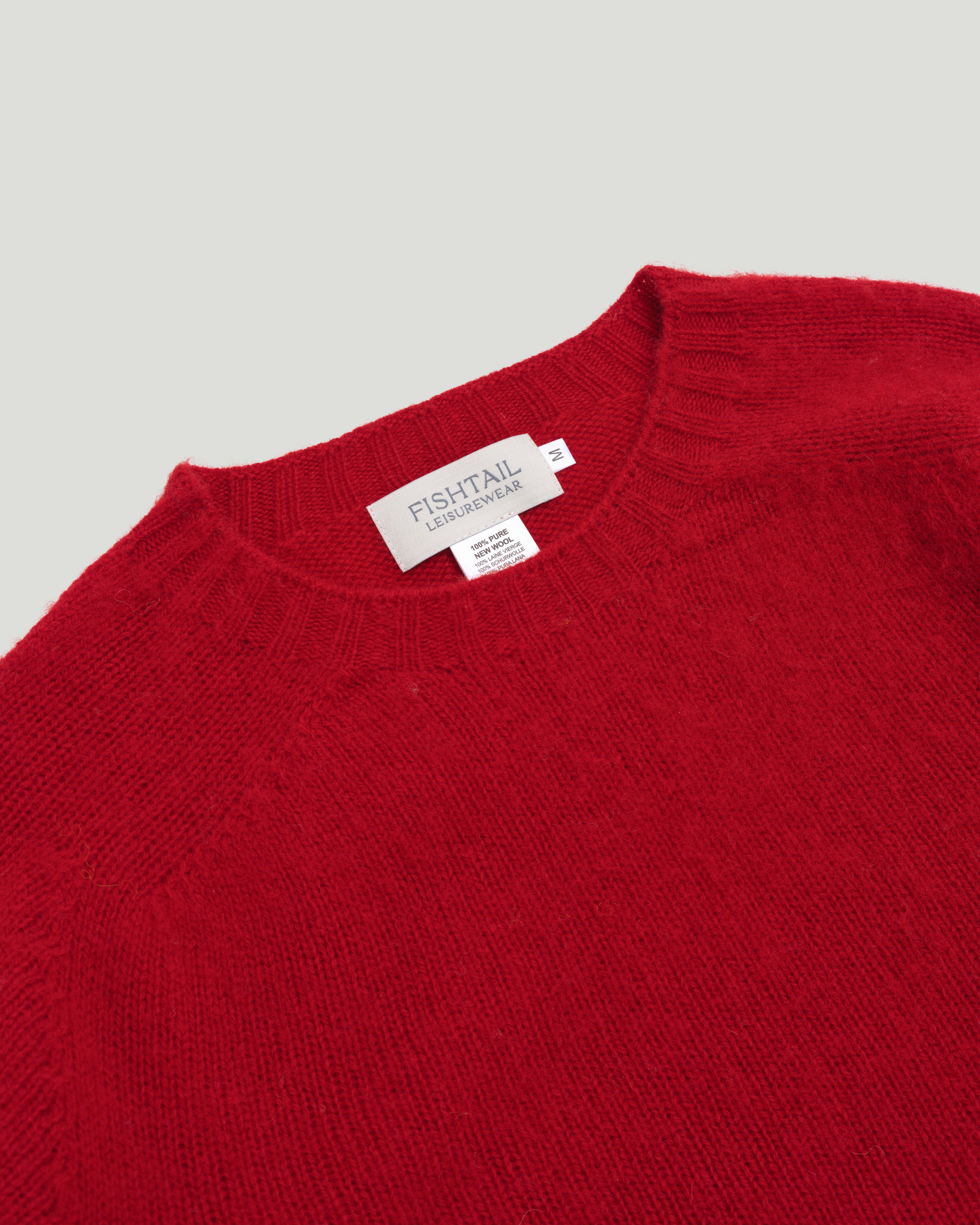 Fishtail Shaggy Jumper - Red