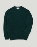 Fishtail Shaggy Jumper - Bottle Green