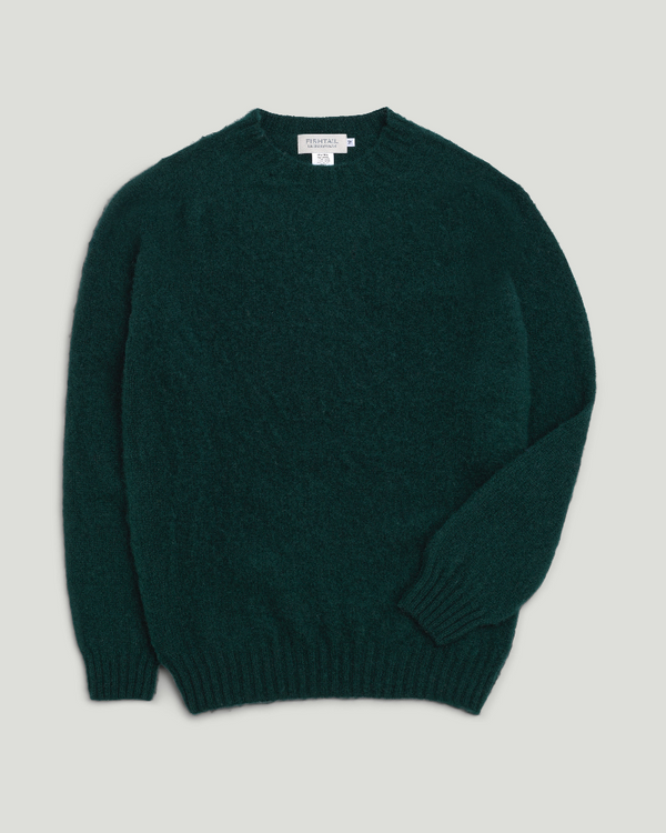 Fishtail Shaggy Jumper - Bottle Green