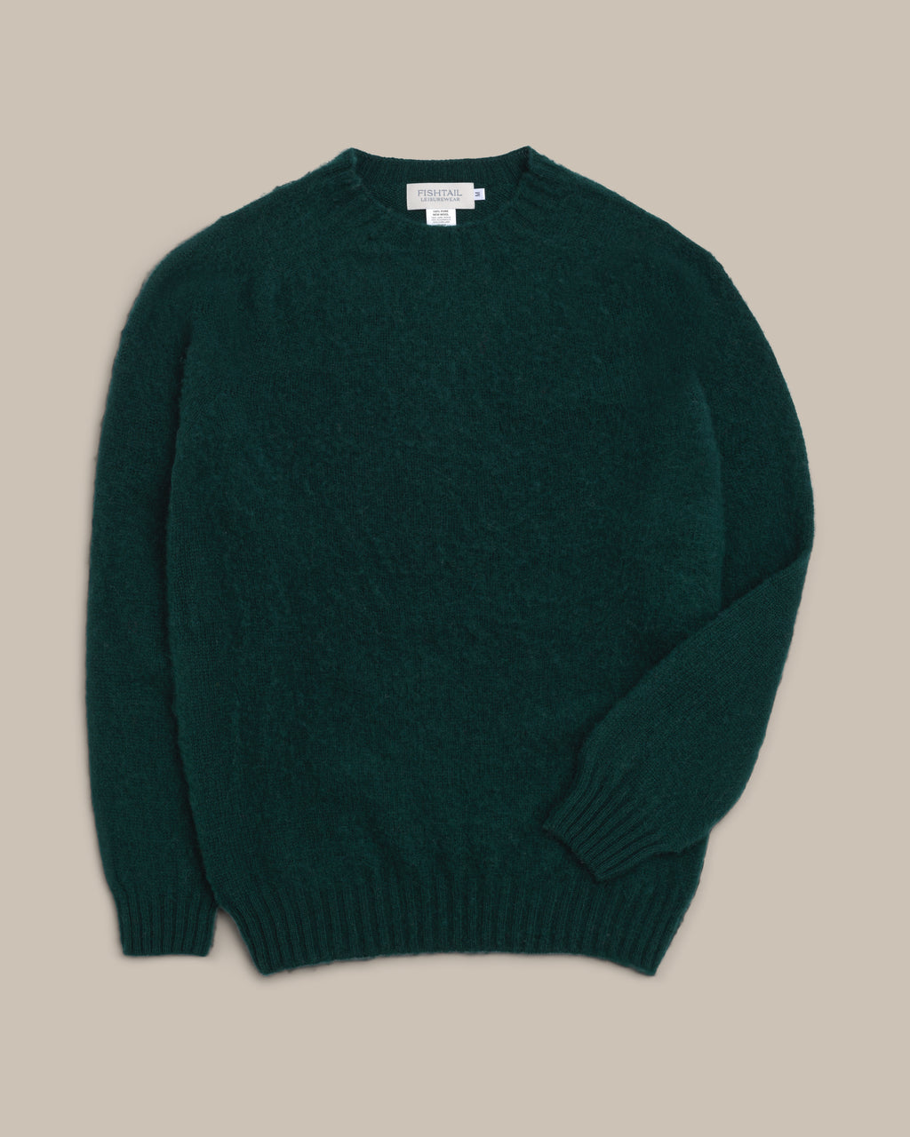 Fishtail Shaggy Jumper - Bottle Green