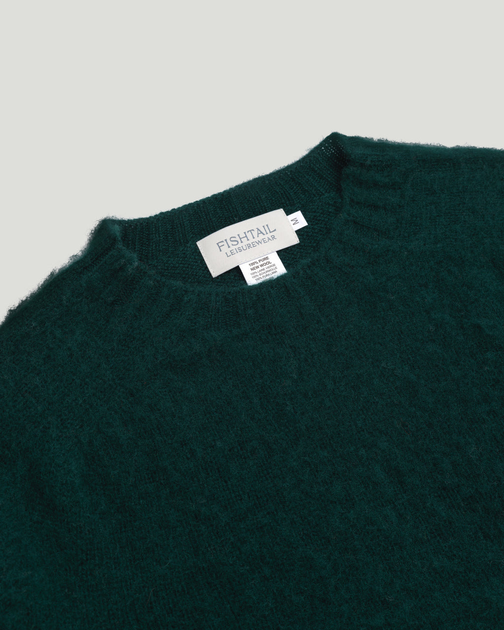 Fishtail Shaggy Jumper - Bottle Green