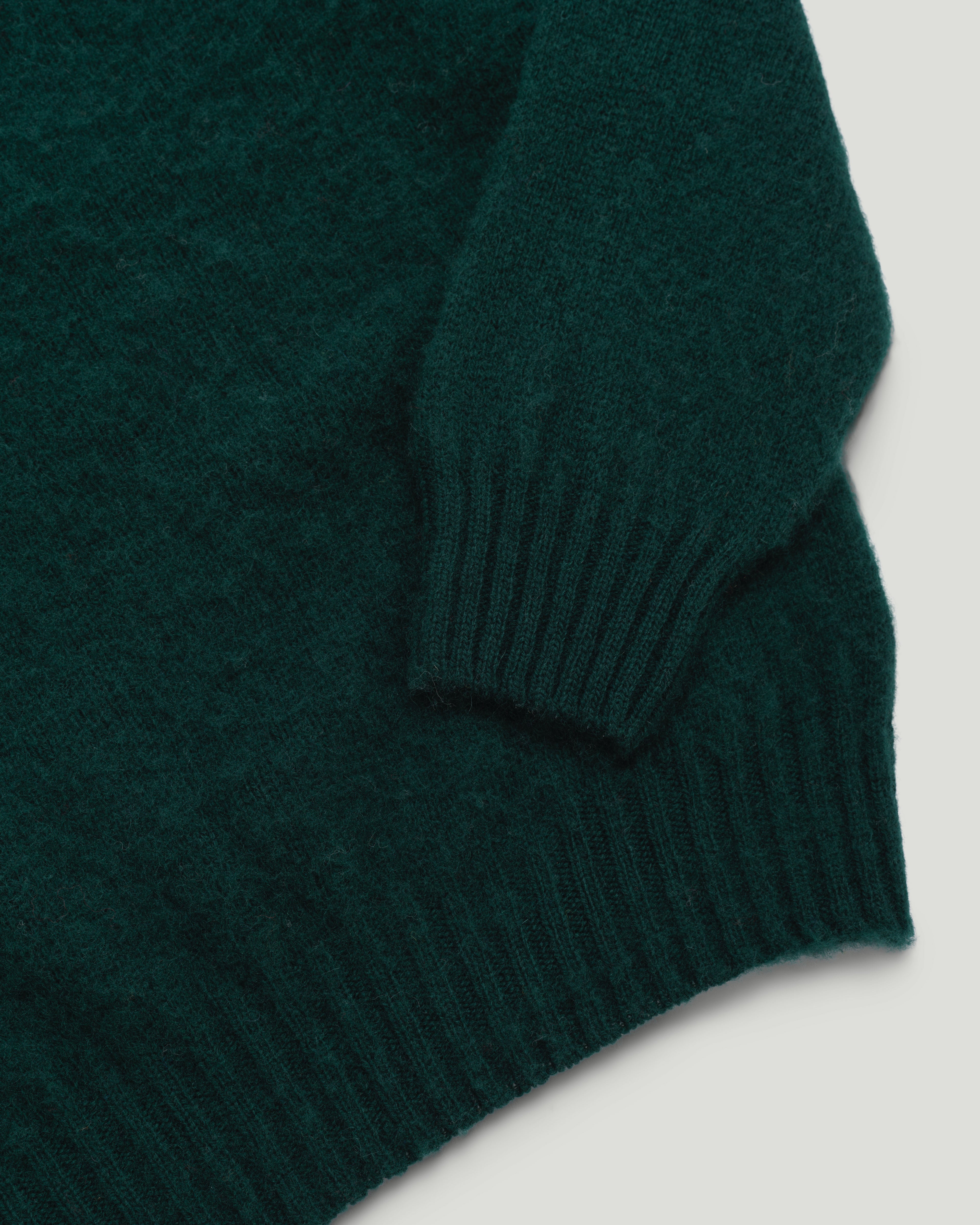 Fishtail Shaggy Jumper - Bottle Green
