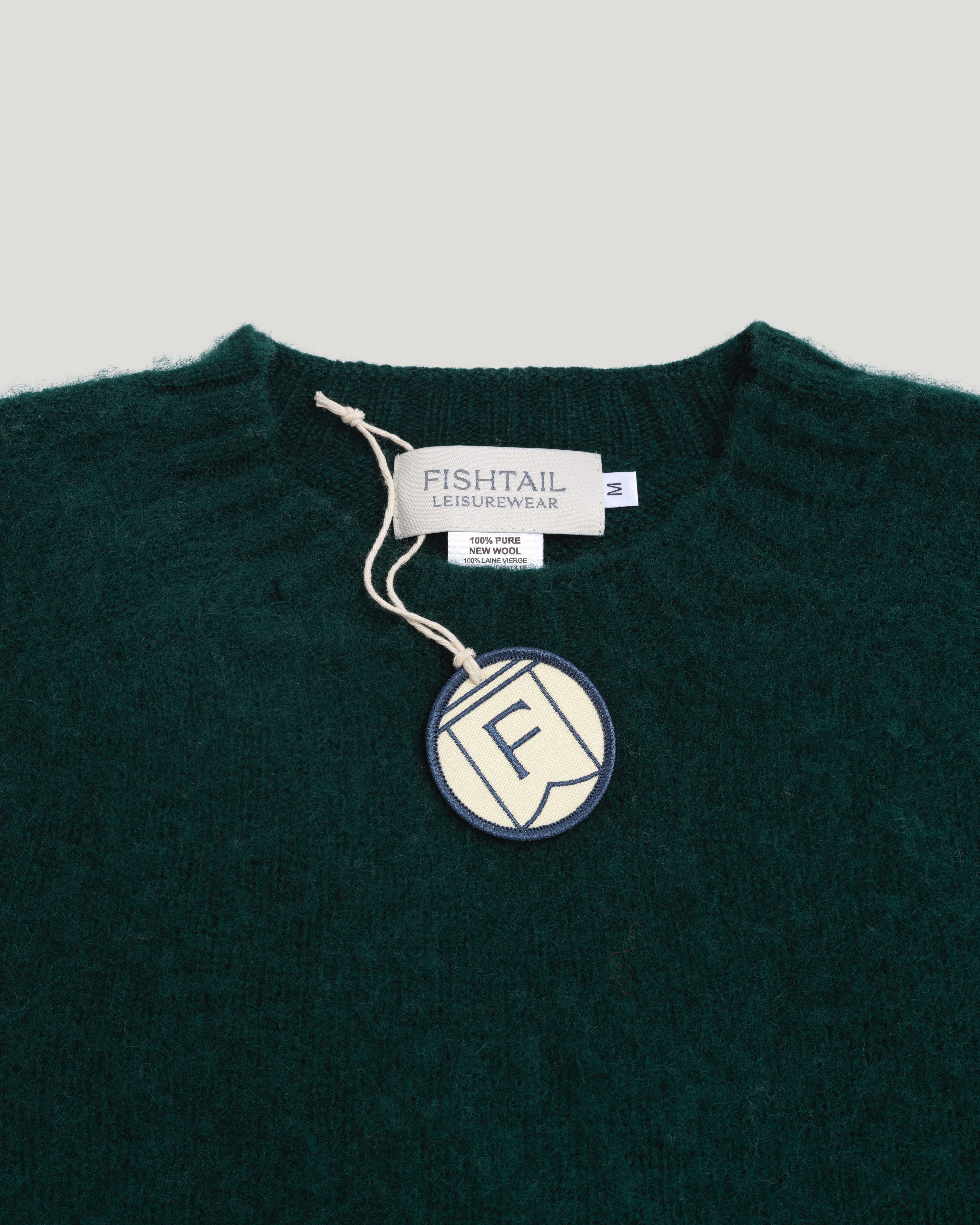 Fishtail Shaggy Jumper - Bottle Green