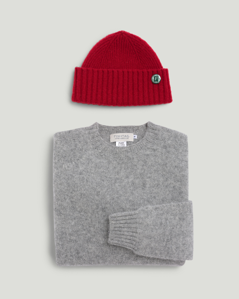 Fishtail Shaggy Jumper - Silver