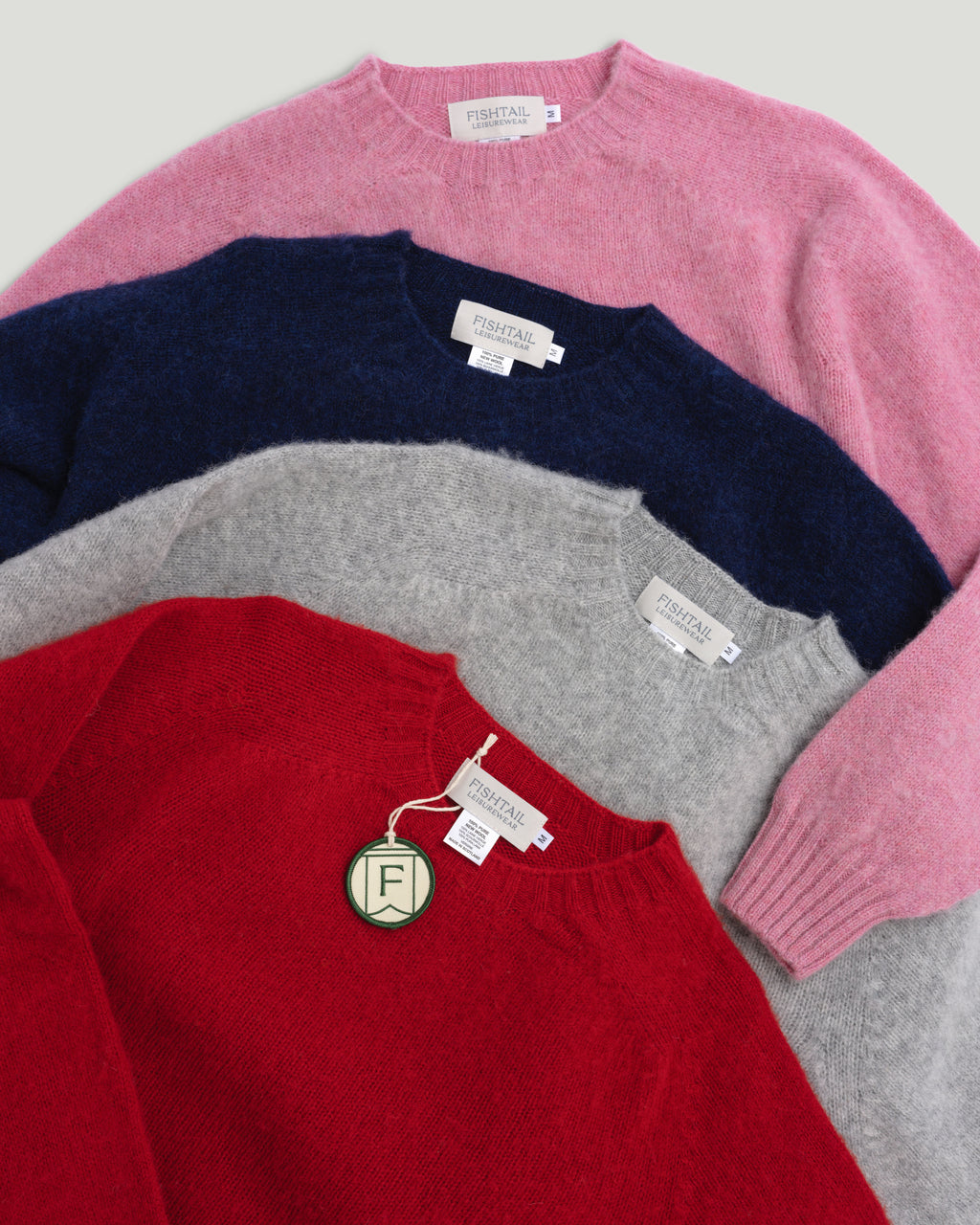 Fishtail Shaggy Jumper - Red