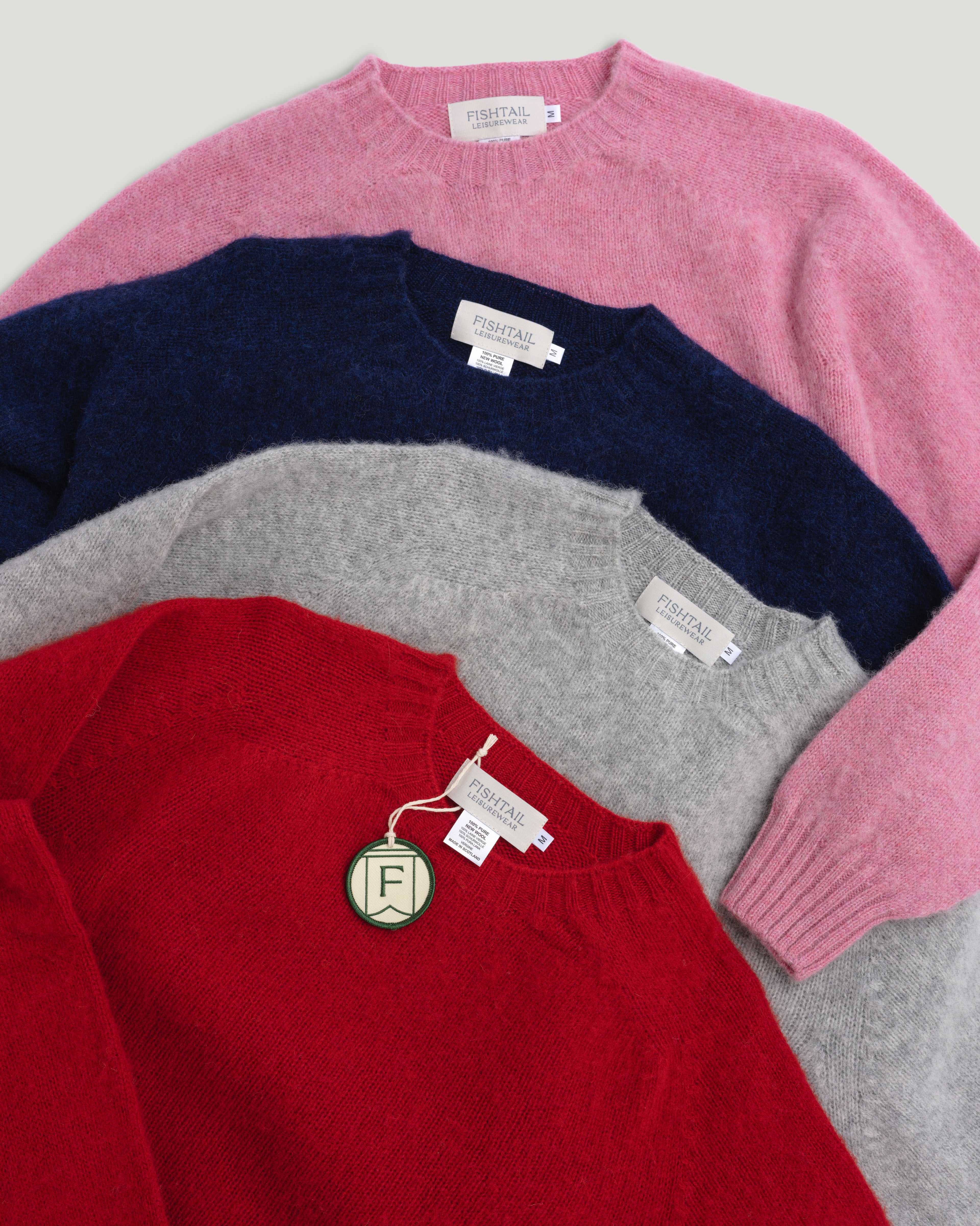 Fishtail Shaggy Jumper - Red