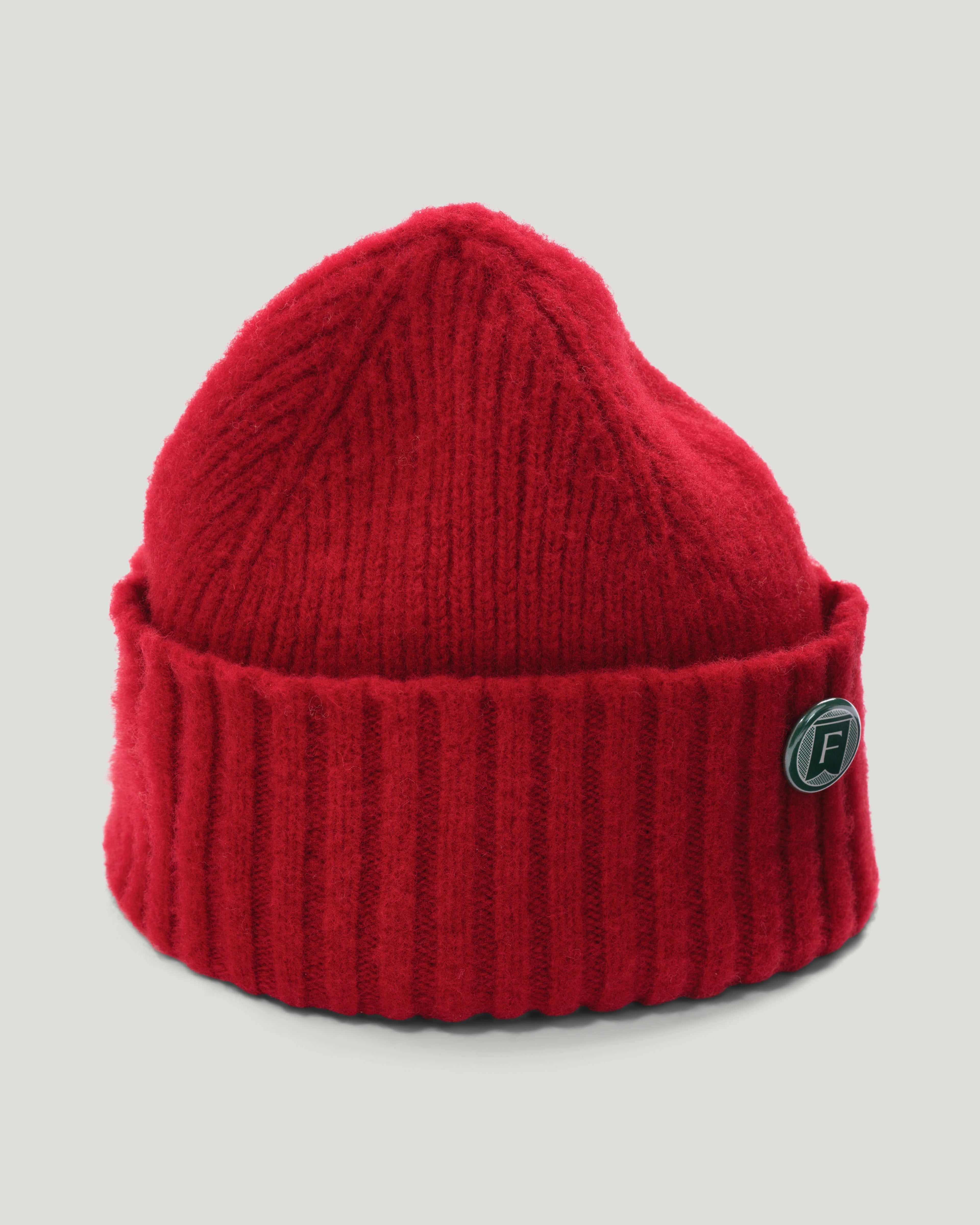 Fishtail Shaggy Beanie - Red