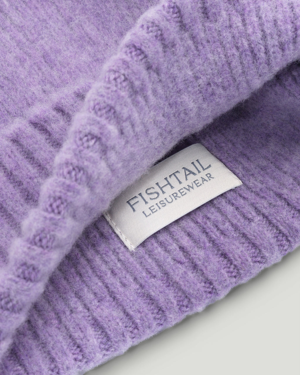 Fishtail Shaggy Beanie - Lilac