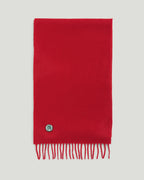 Fishtail Brushed Lambswool Scarf - Red