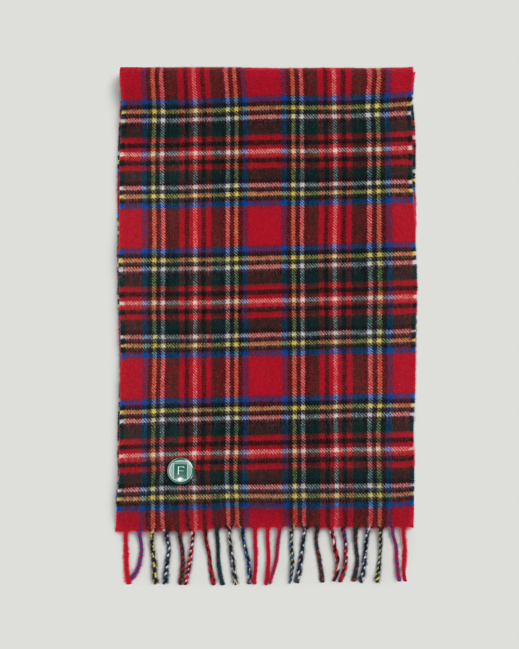 Fishtail Brushed Lambswool Scarf - Tartan