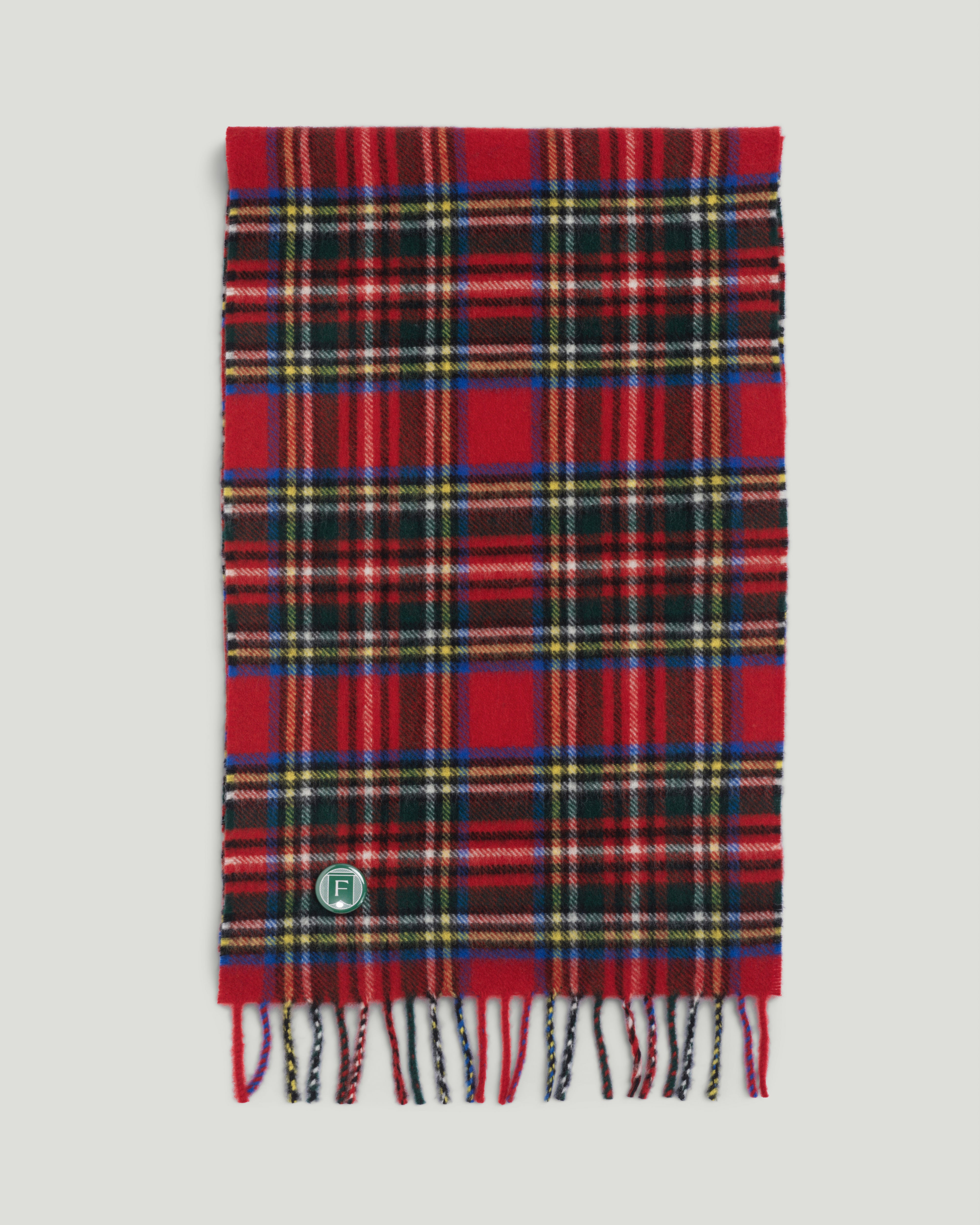 Fishtail Brushed Lambswool Scarf - Tartan