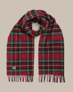 Fishtail Brushed Lambswool Scarf - Tartan