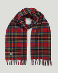 Fishtail Brushed Lambswool Scarf - Tartan