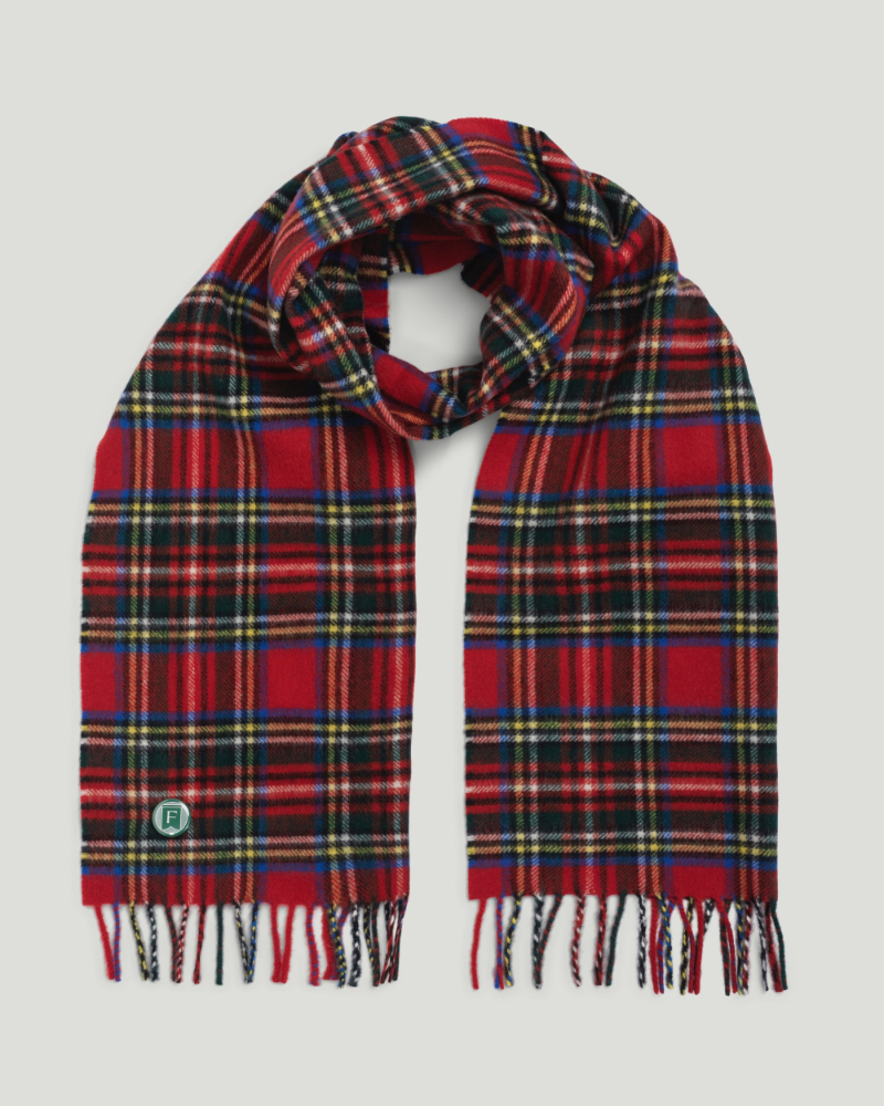 Fishtail Brushed Lambswool Scarf - Tartan