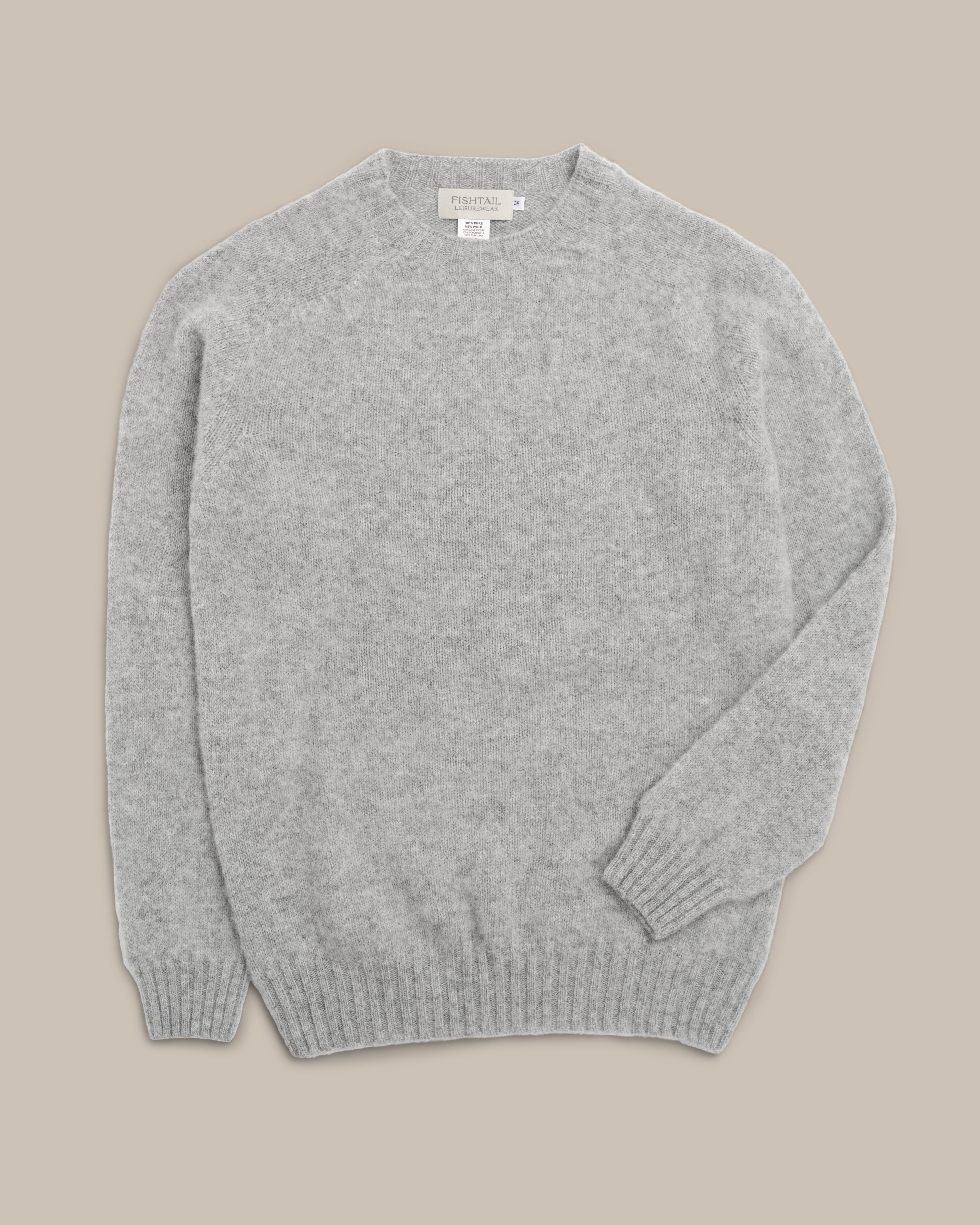 Fishtail Shaggy Jumper - Silver