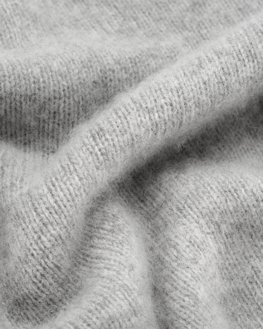 Fishtail Shaggy Jumper - Silver