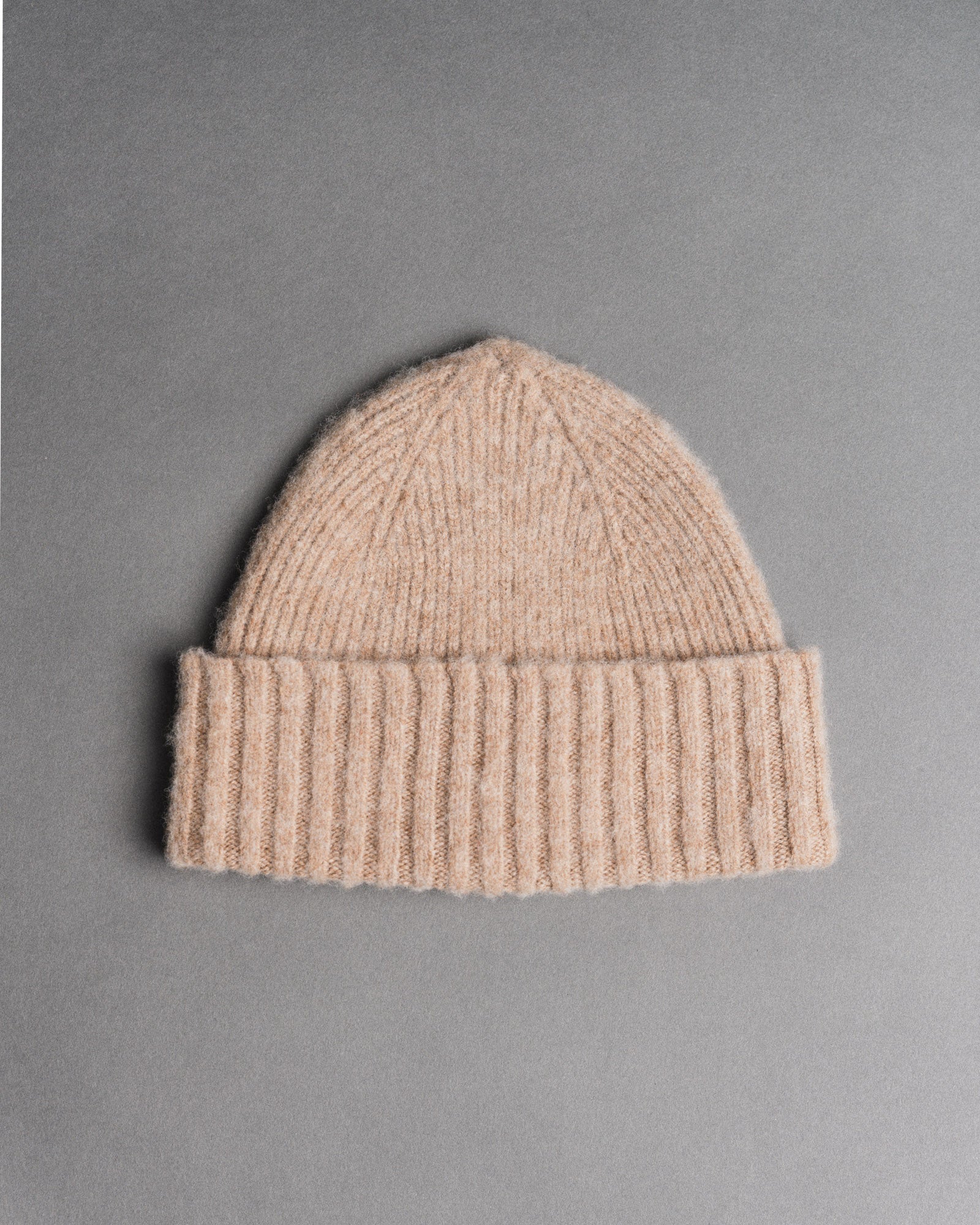Fishtail Shaggy Beanie - Camel