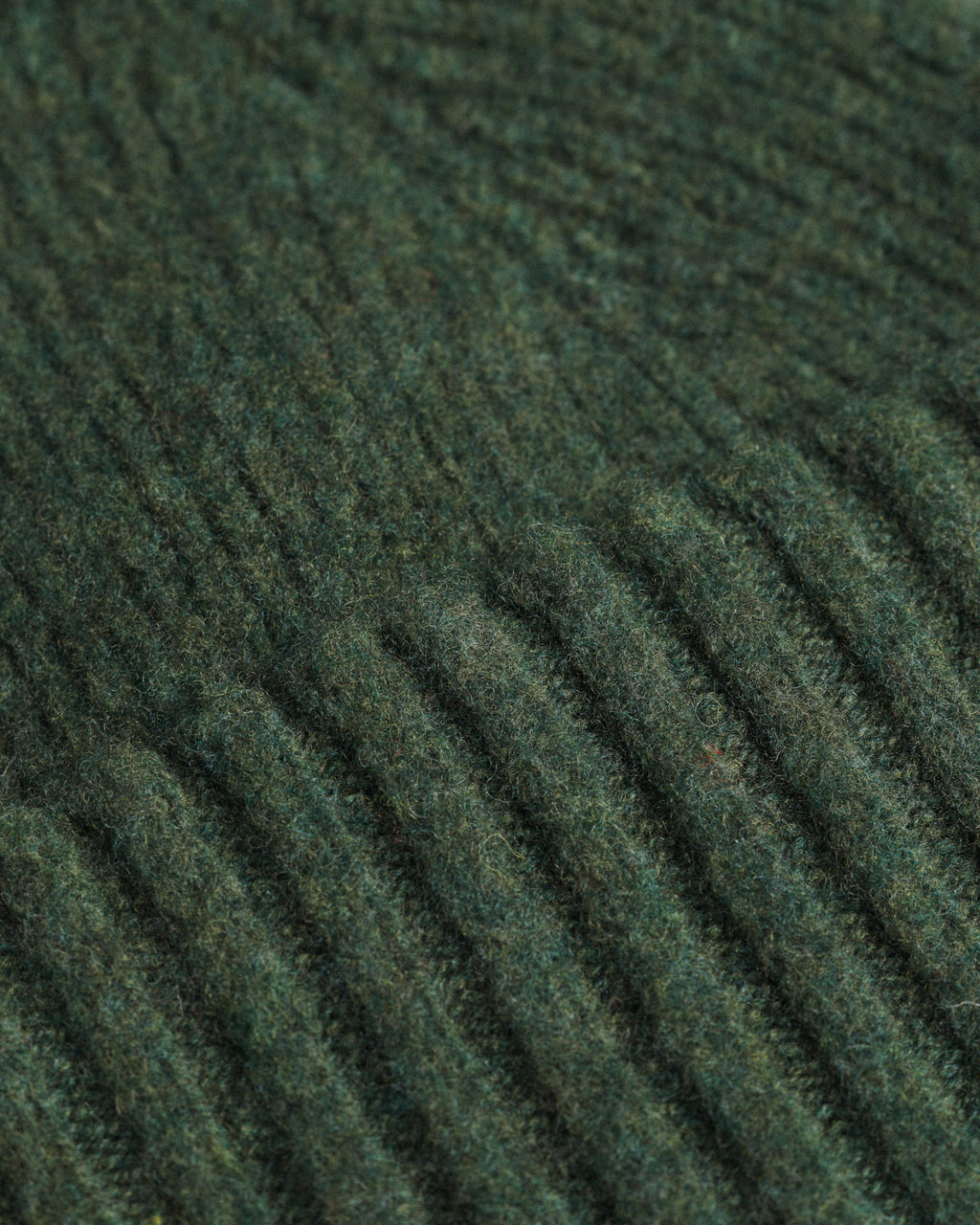 Fishtail Shaggy Beanie - Olive