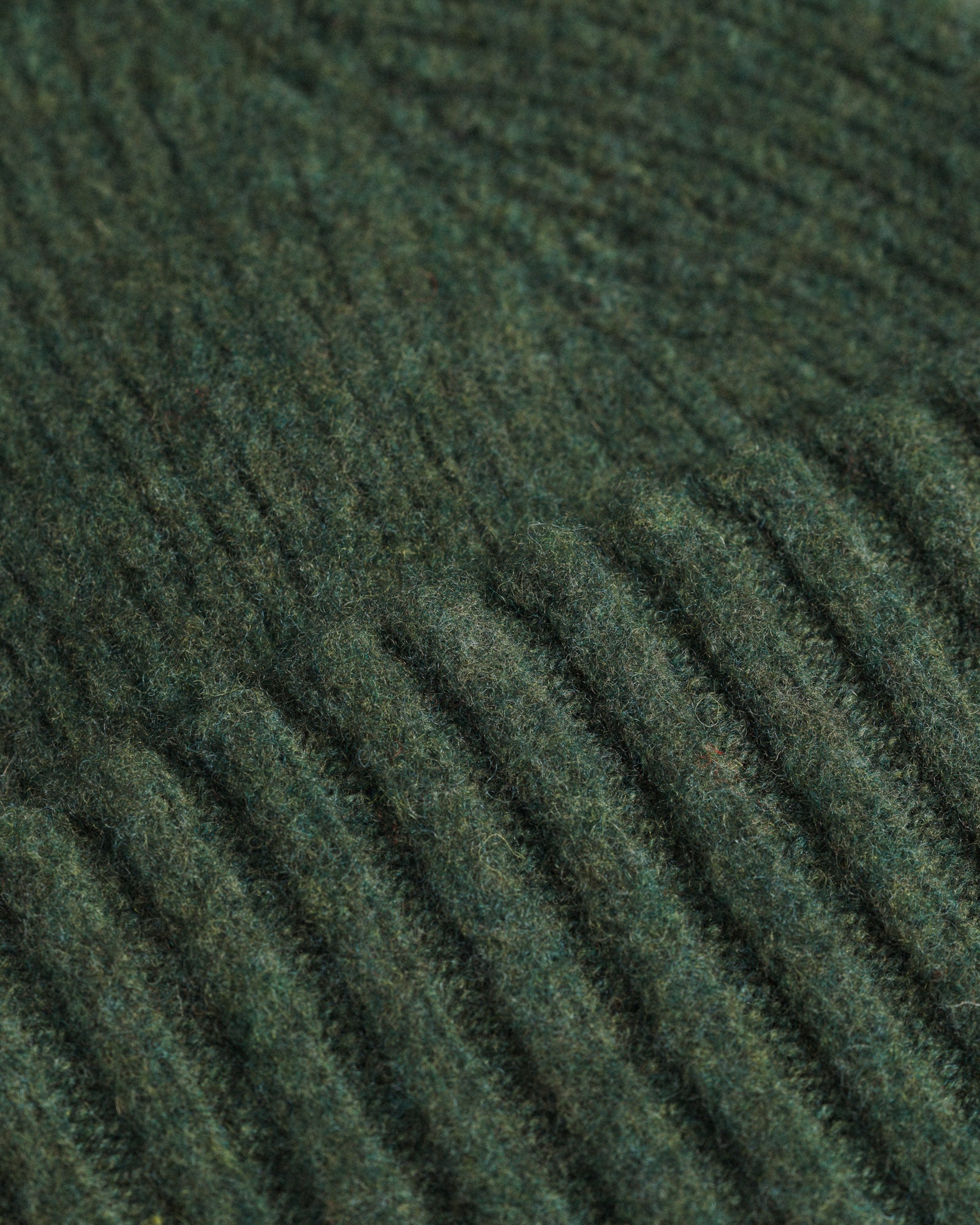 Fishtail Shaggy Beanie - Olive