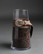 Mancini x Fishtail suede leather belt