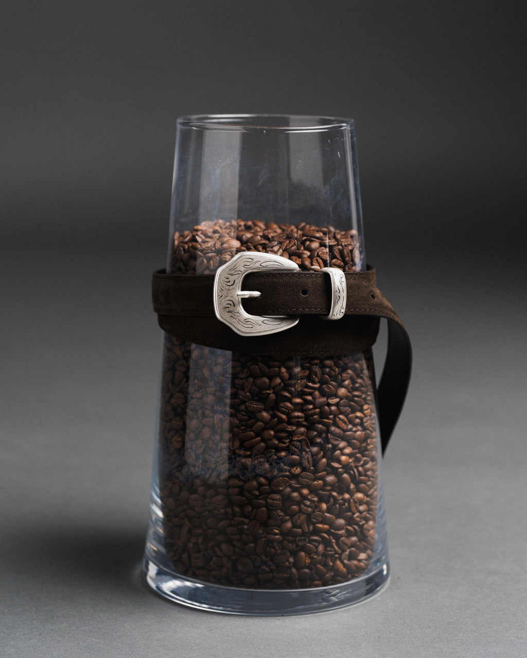 Mancini x Fishtail suede leather belt