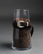 Mancini x Fishtail suede leather belt