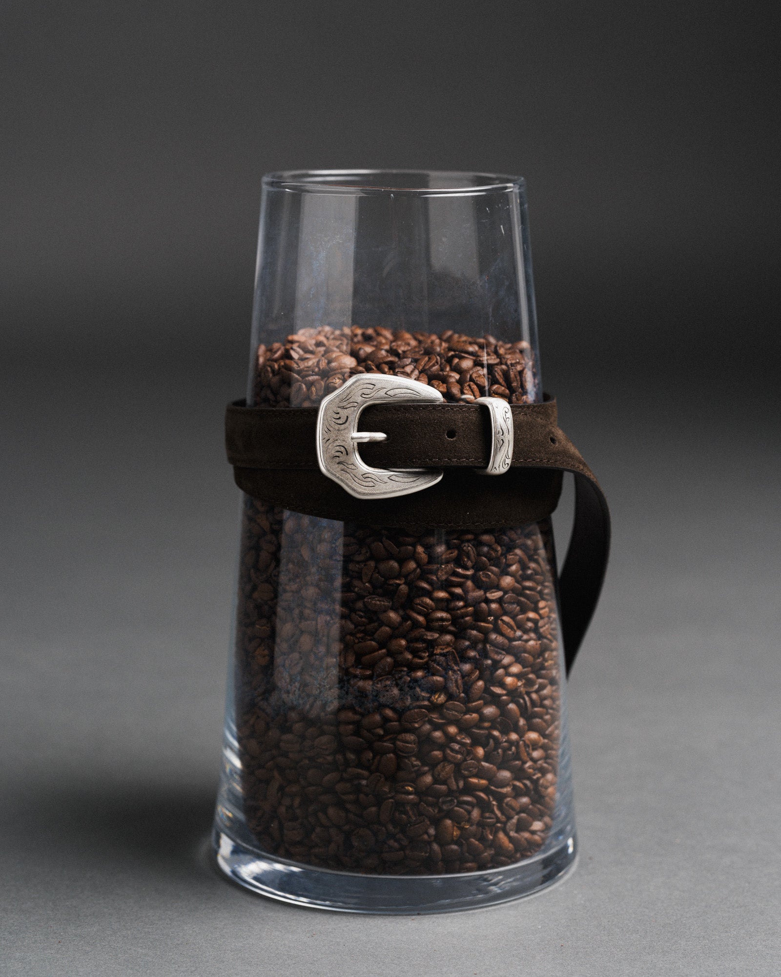 Mancini x Fishtail suede leather belt