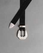 Mancini x Fishtail suede leather belt