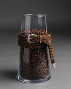 Mancini x Fishtail woven suede leather belt