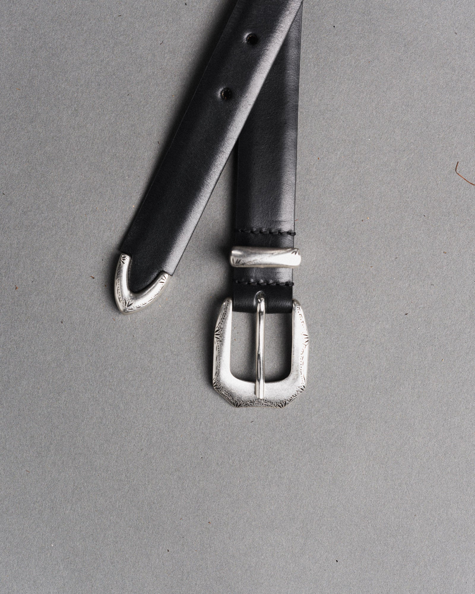 Mancini x Fishtail leather belt