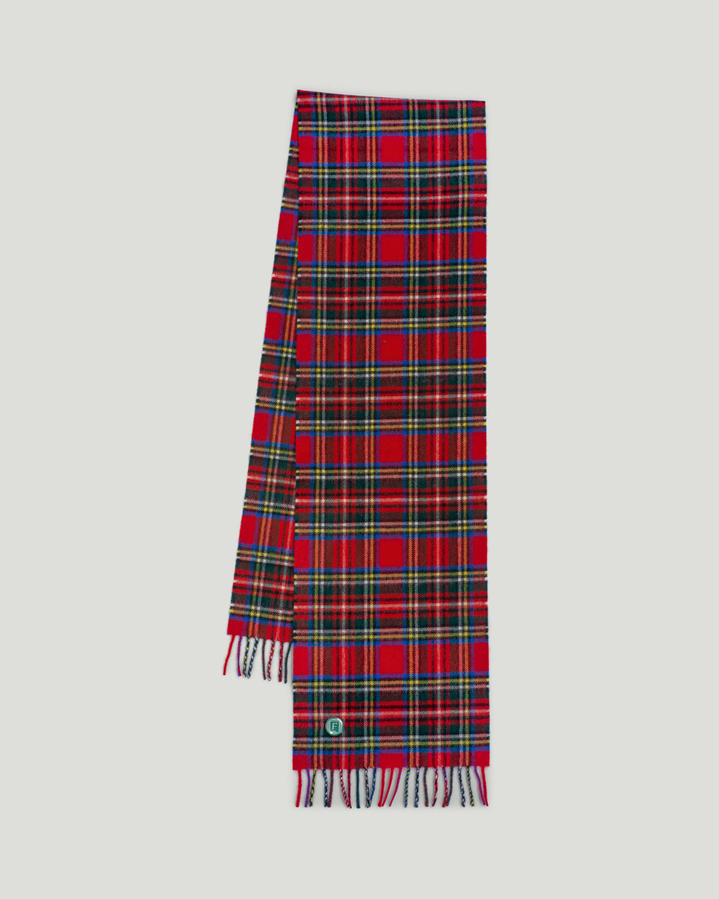 Fishtail Brushed Lambswool Scarf - Tartan