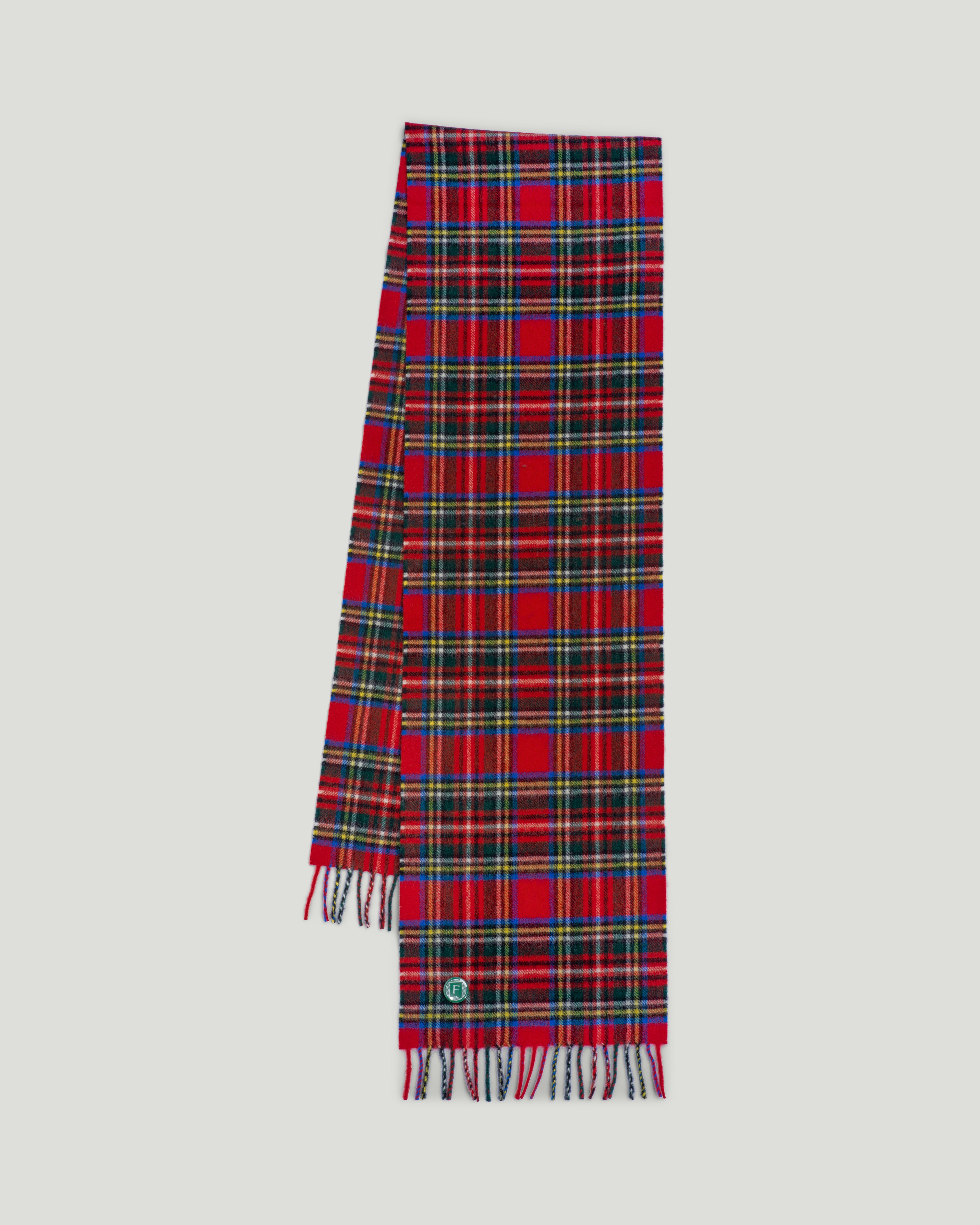 Fishtail Brushed Lambswool Scarf - Tartan