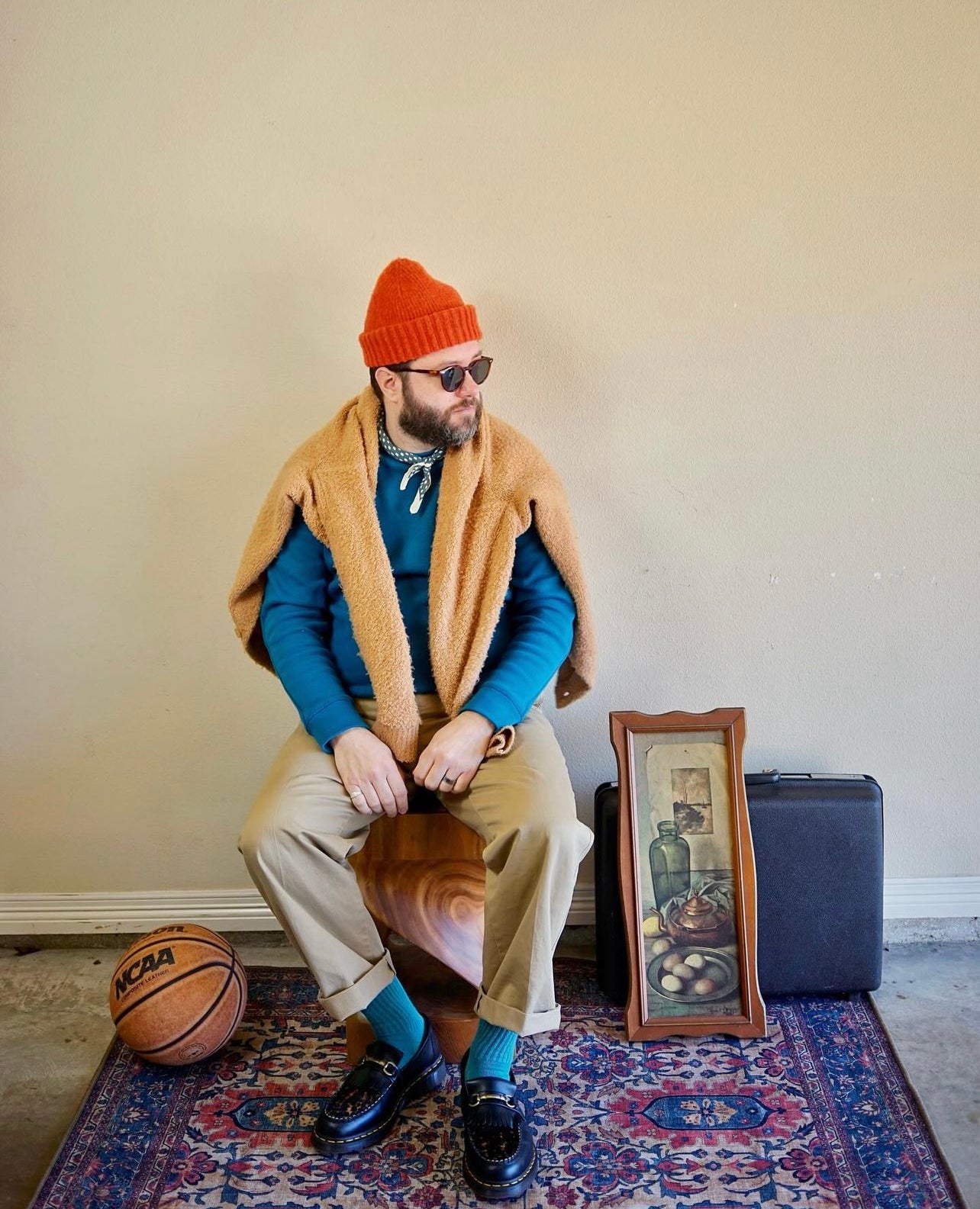 Fishtail Shaggy Beanie - Rust