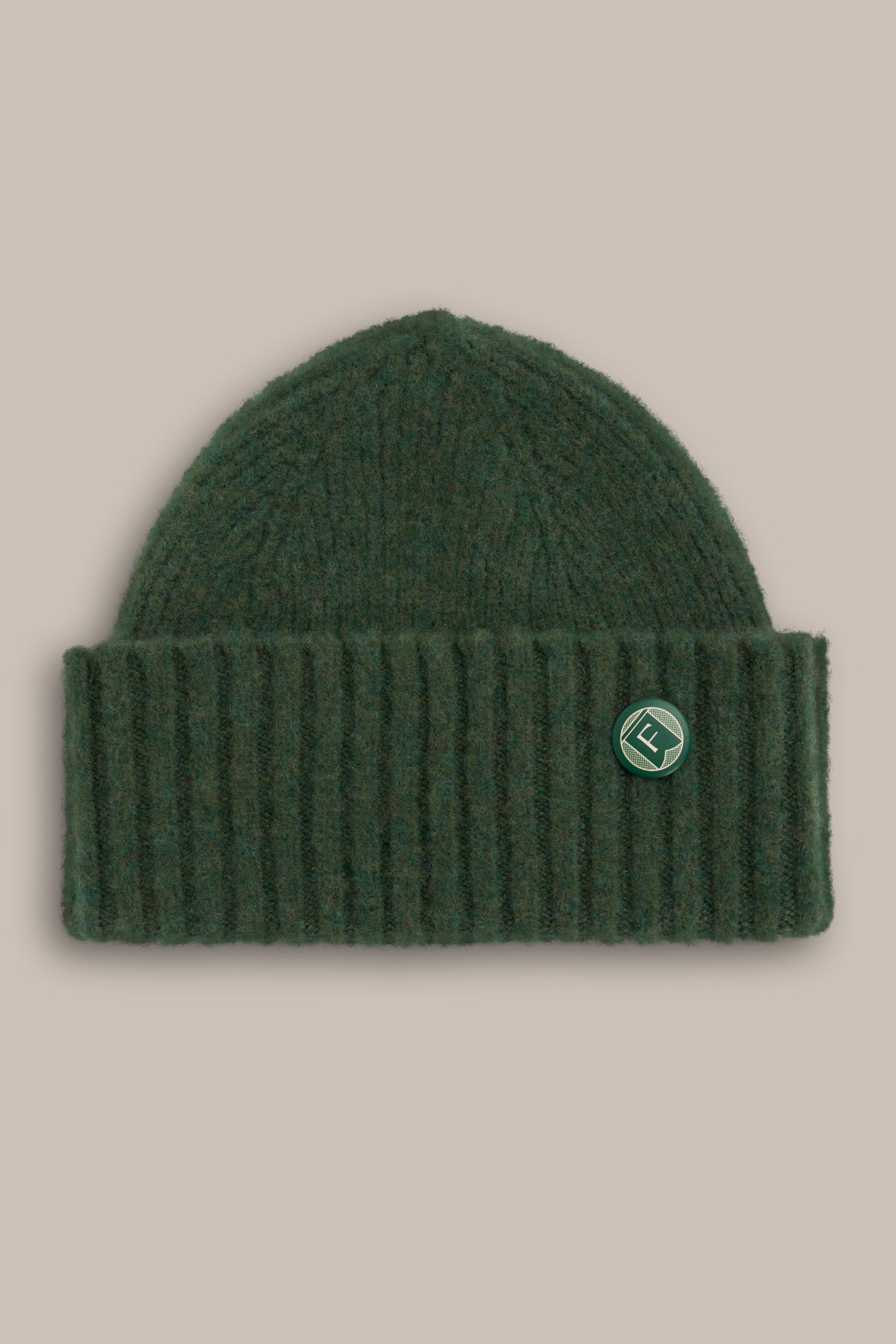 Fishtail Shaggy Beanie - Olive