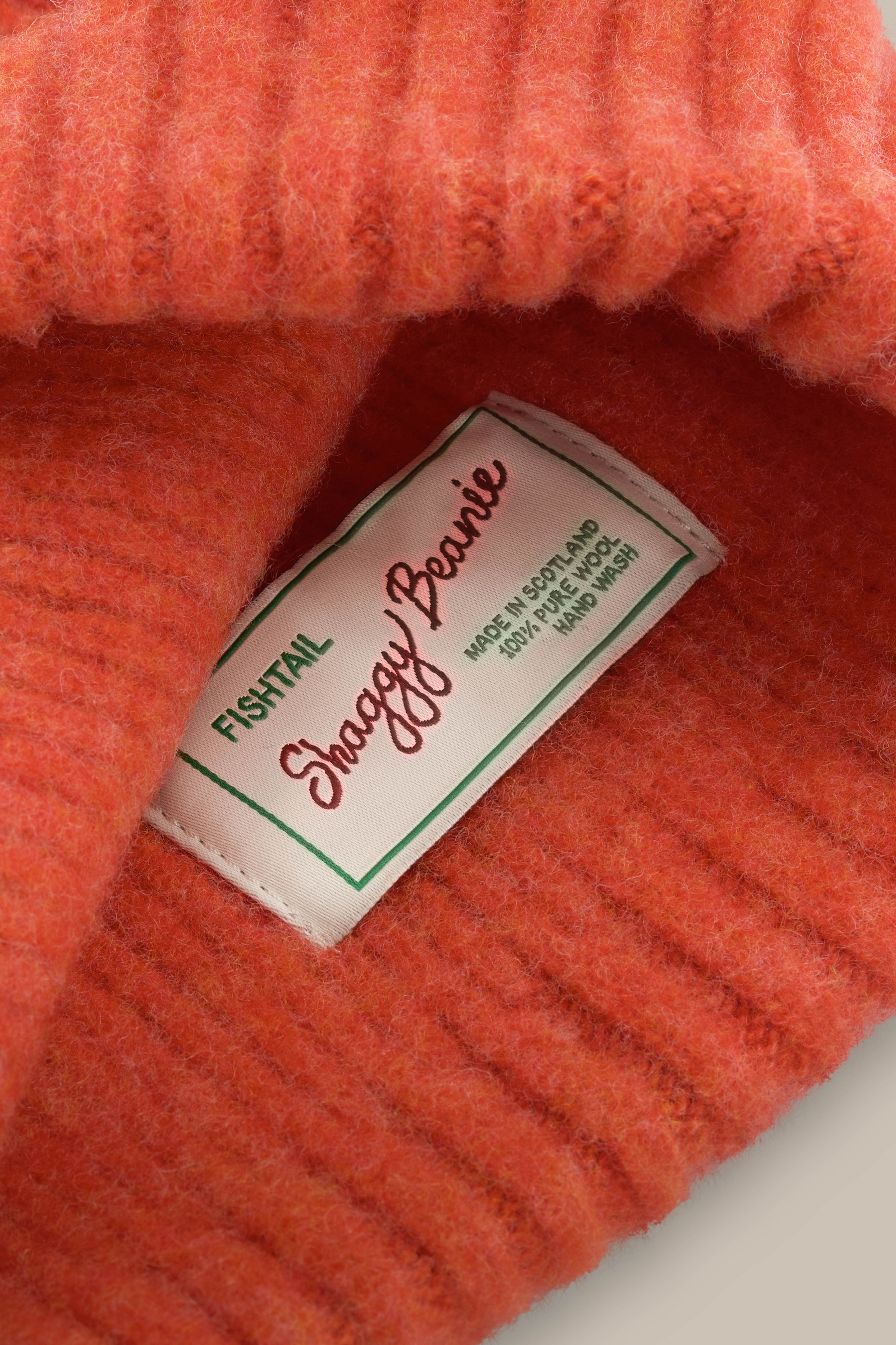 Fishtail Shaggy Beanie - Fire